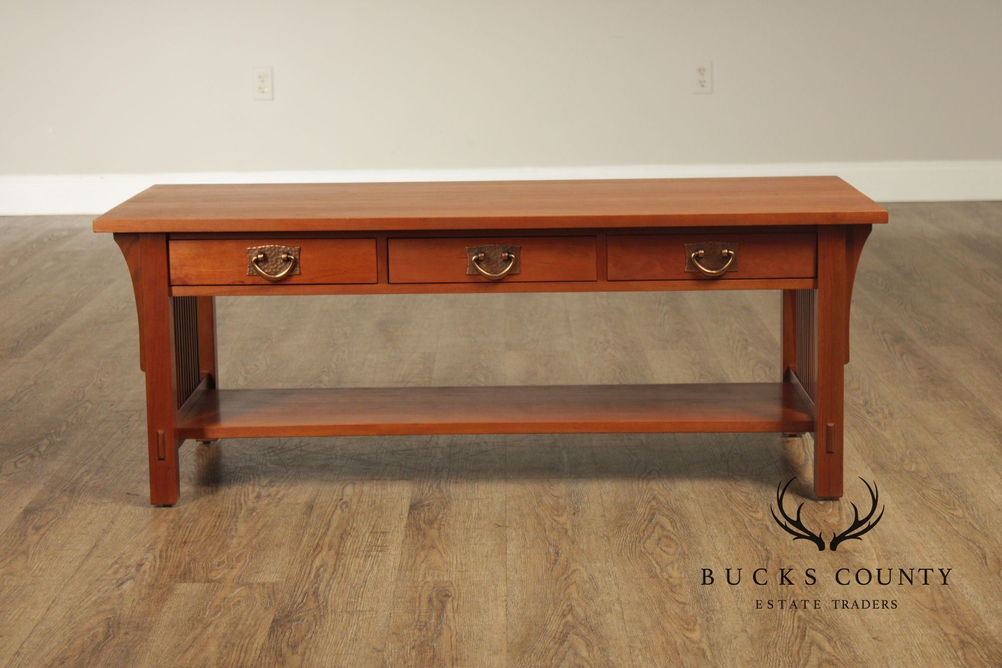 Stickley Mission Collection Cherry Coffee Table With Drawers