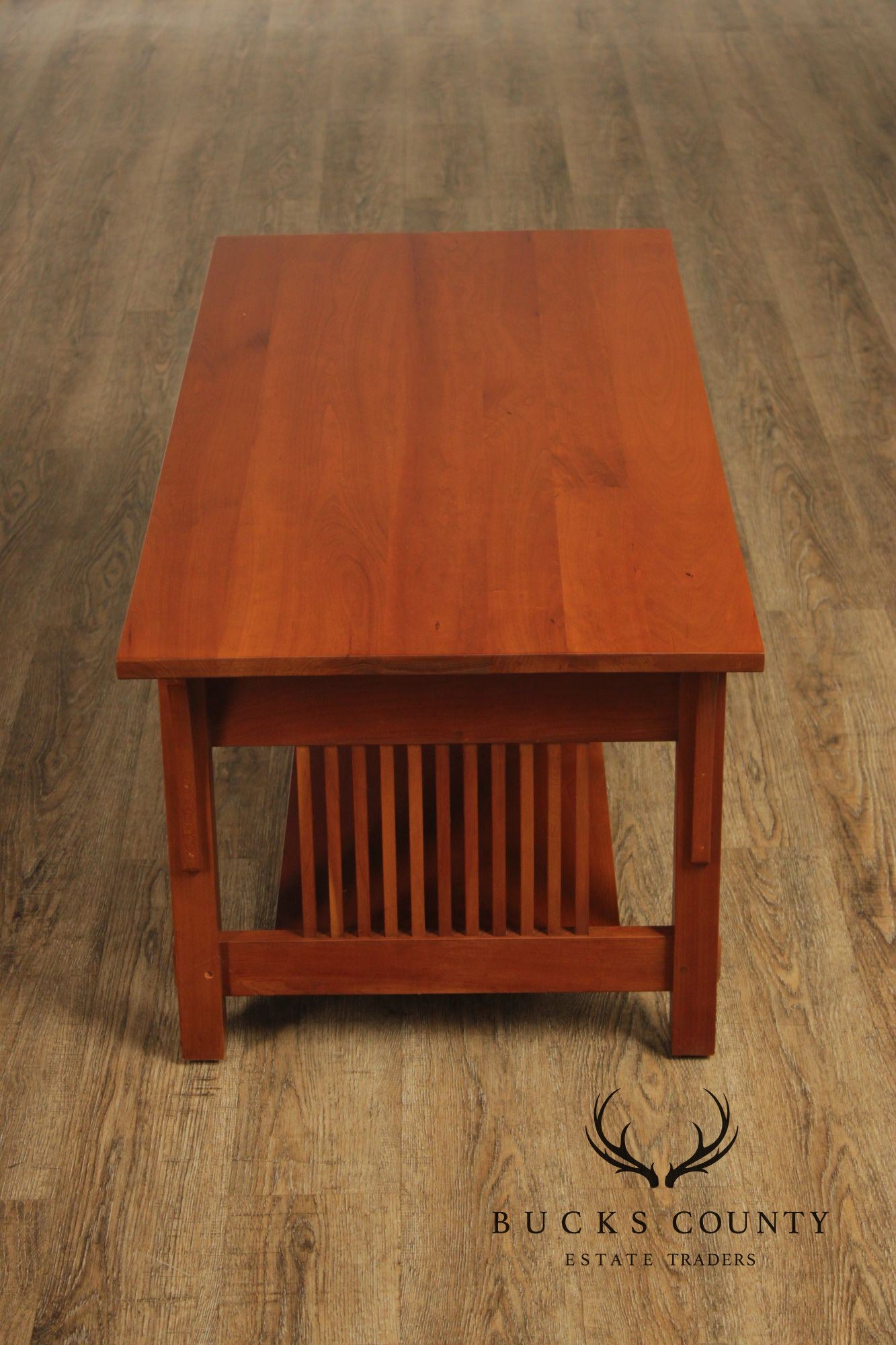 Stickley Mission Collection Cherry Coffee Table With Drawers