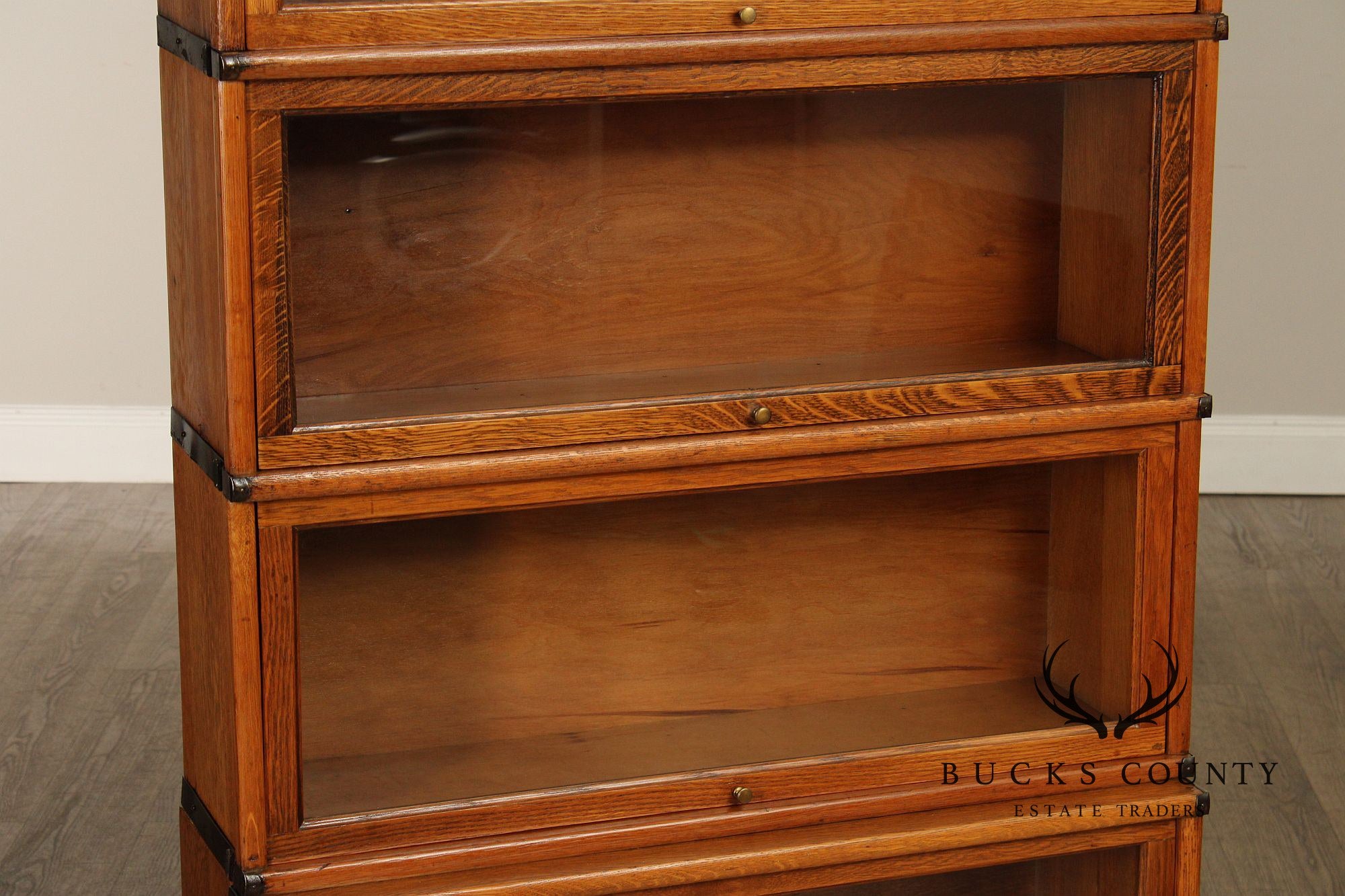 Globe Wernicke Antique Oak Four-Section Barrister Bookcase