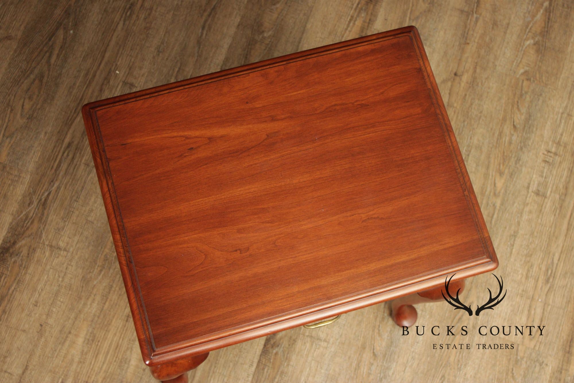 Henkel Harris Queen Anne Style Cherry Single Drawer Nightstand