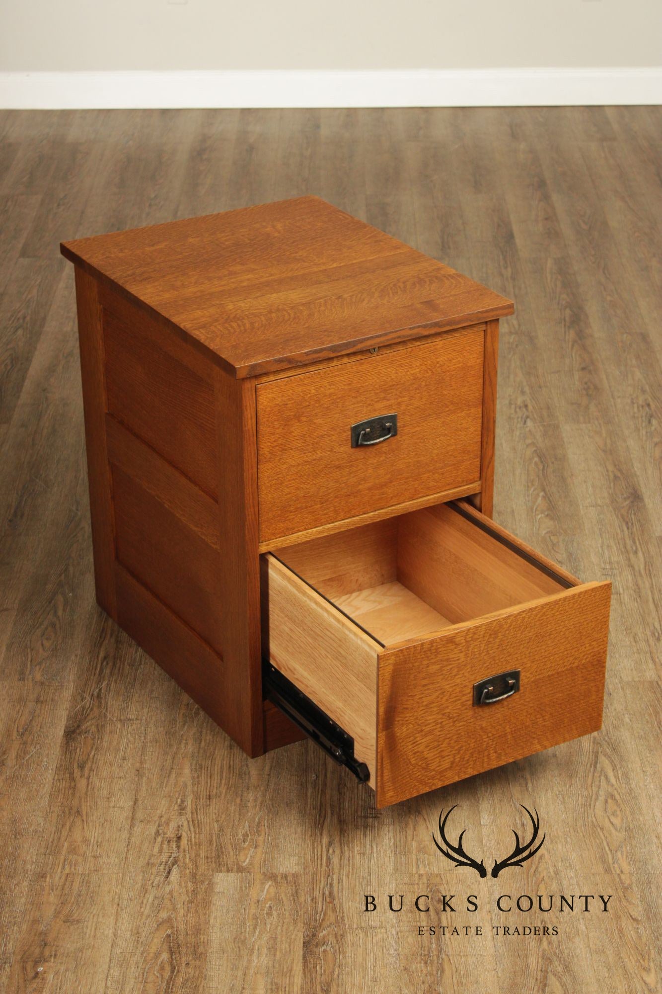 Stickley Mission Collection Oak Two Drawer File Cabinet