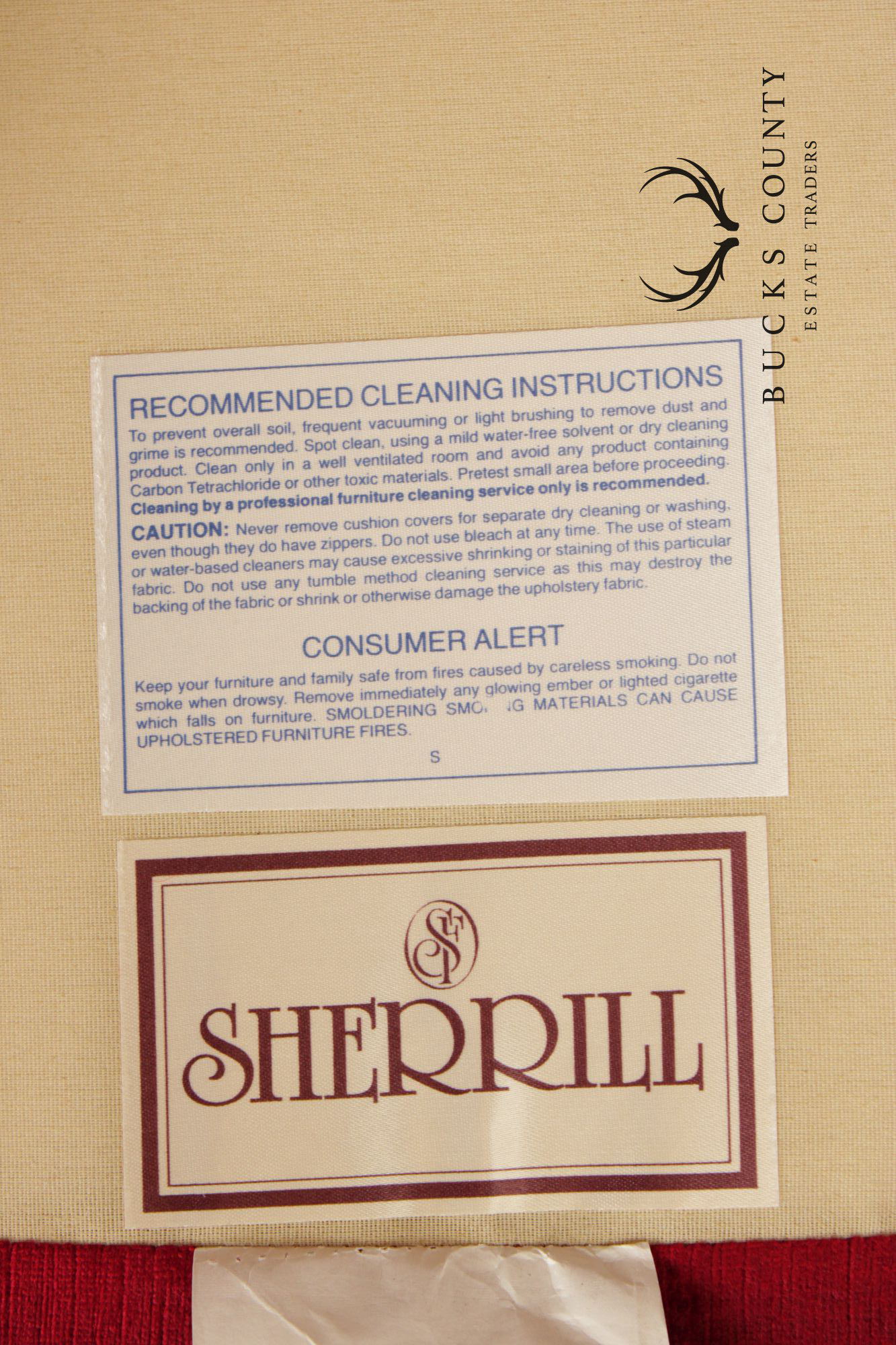 Sherrill Furniture Pair of Tufted Velvet Club Chairs