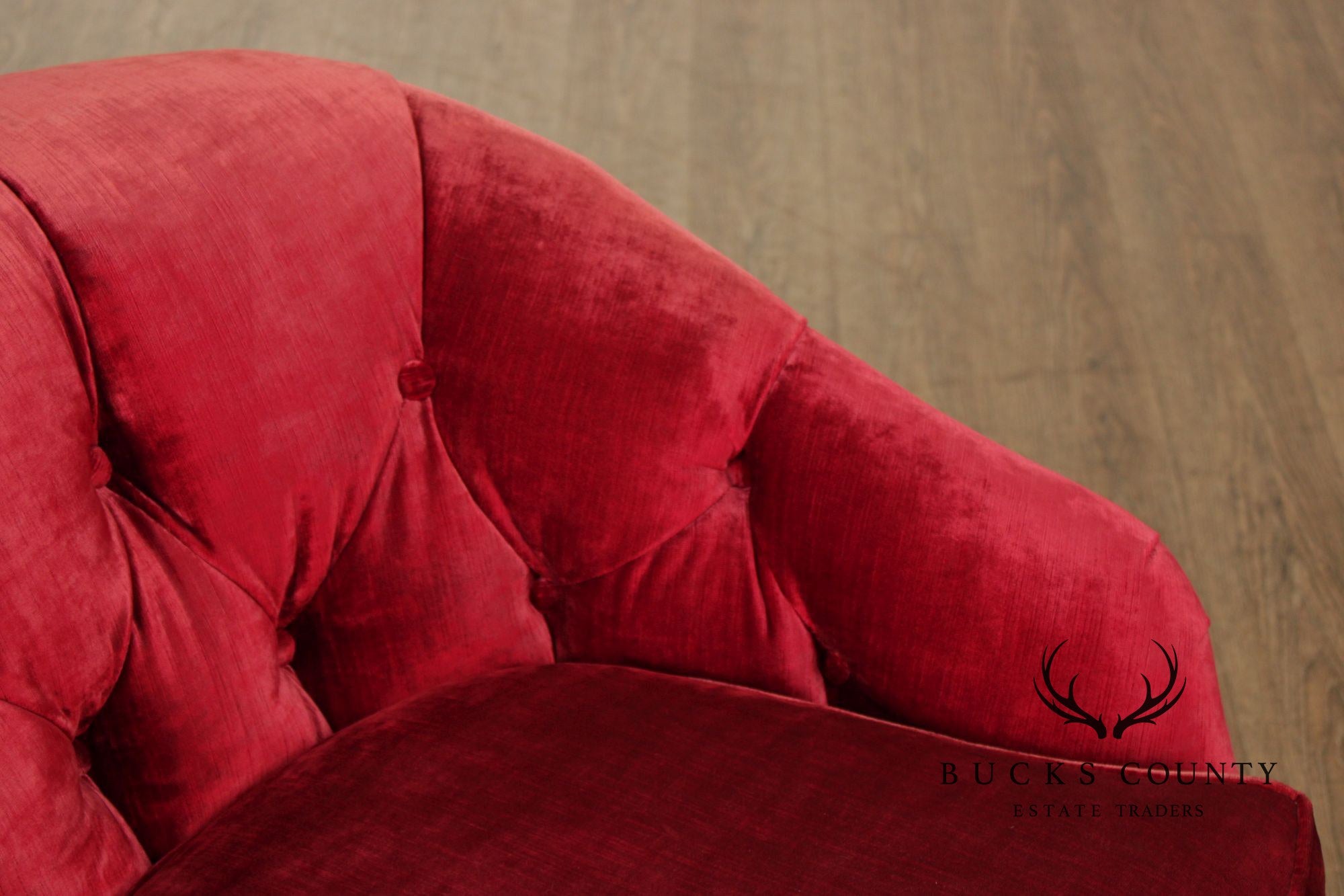 Sherrill Furniture Pair of Tufted Velvet Club Chairs