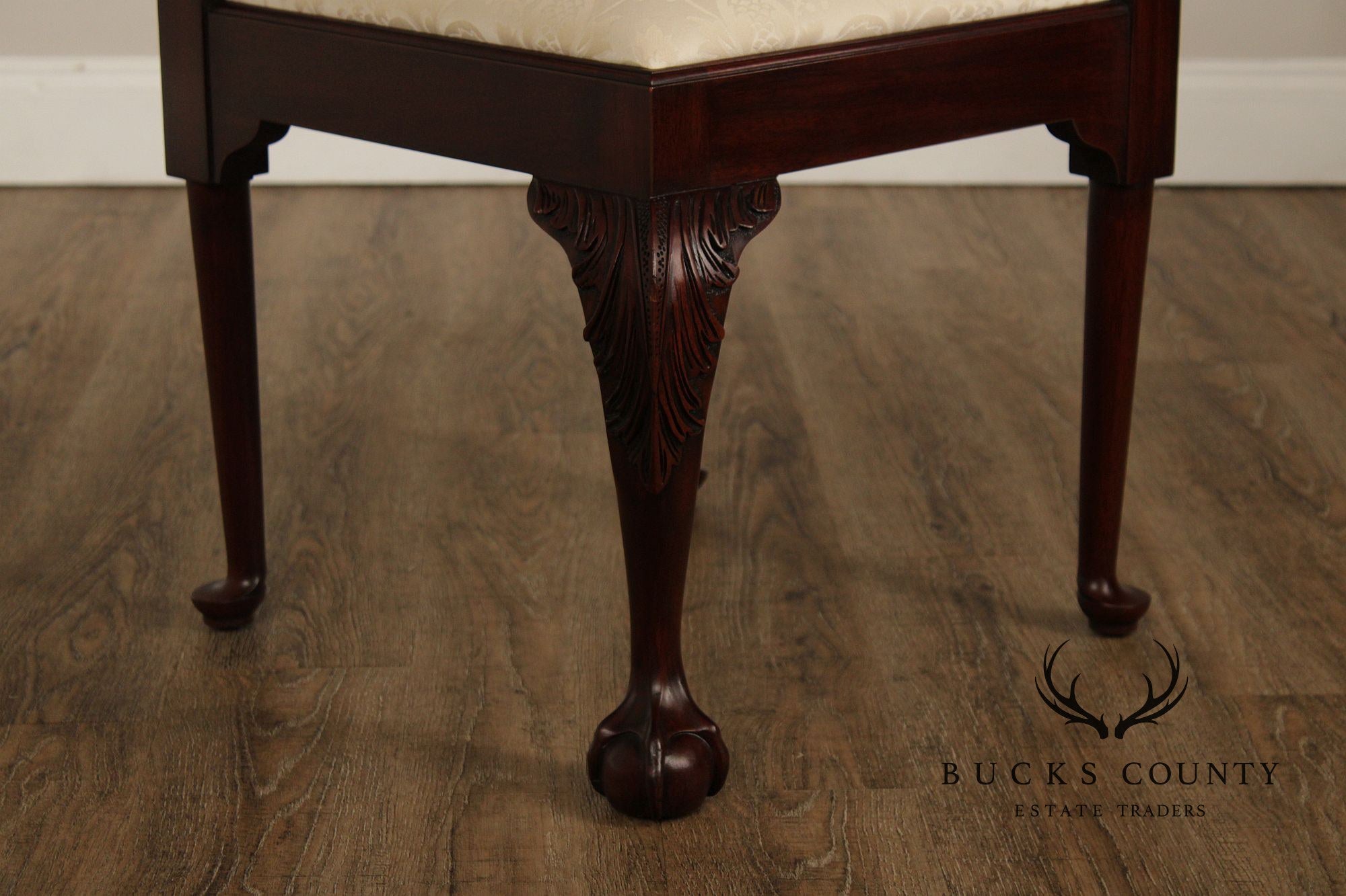 Henkel Harris Mahogany Chippendale Style Corner Chair