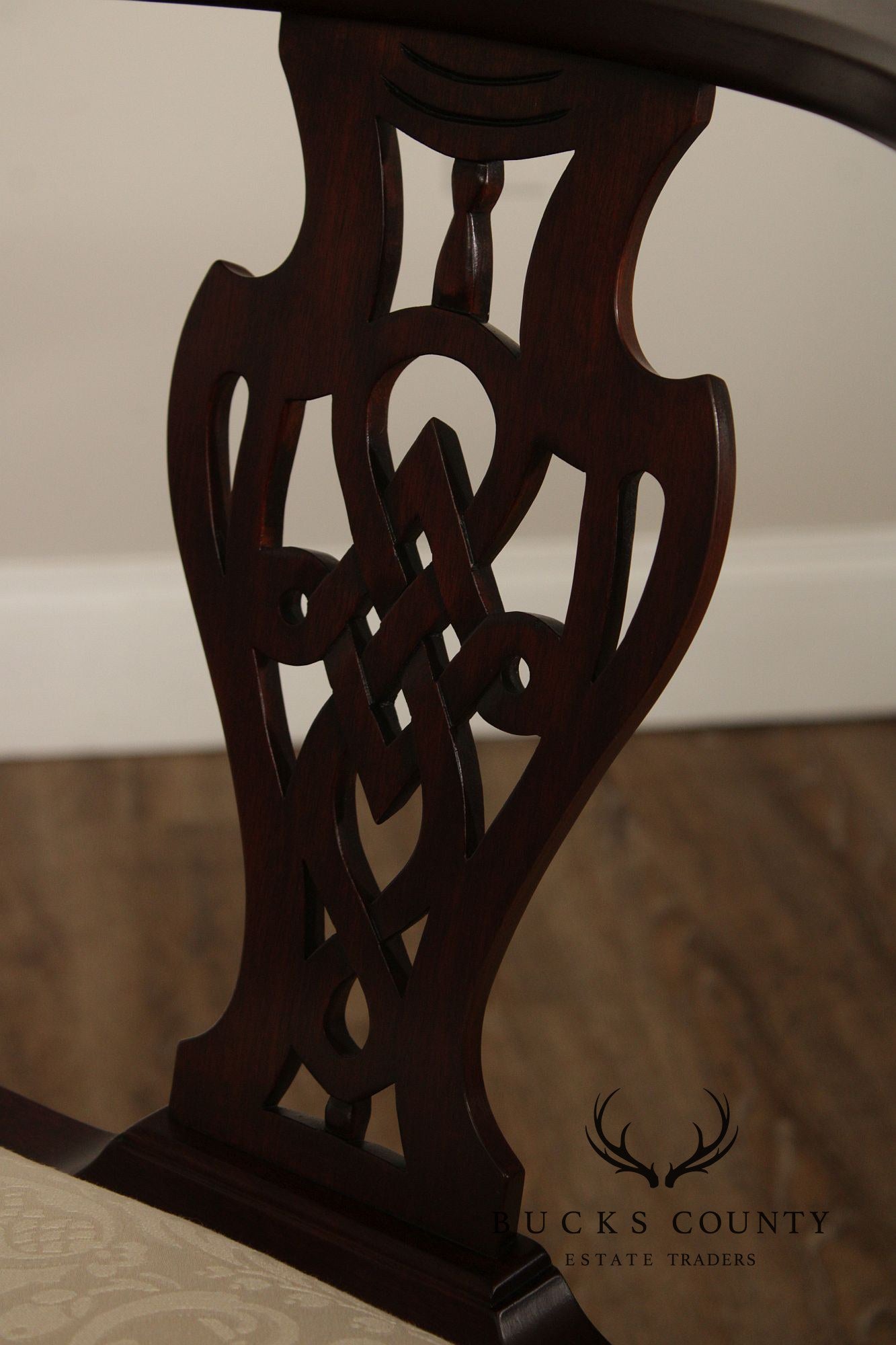 Henkel Harris Mahogany Chippendale Style Corner Chair