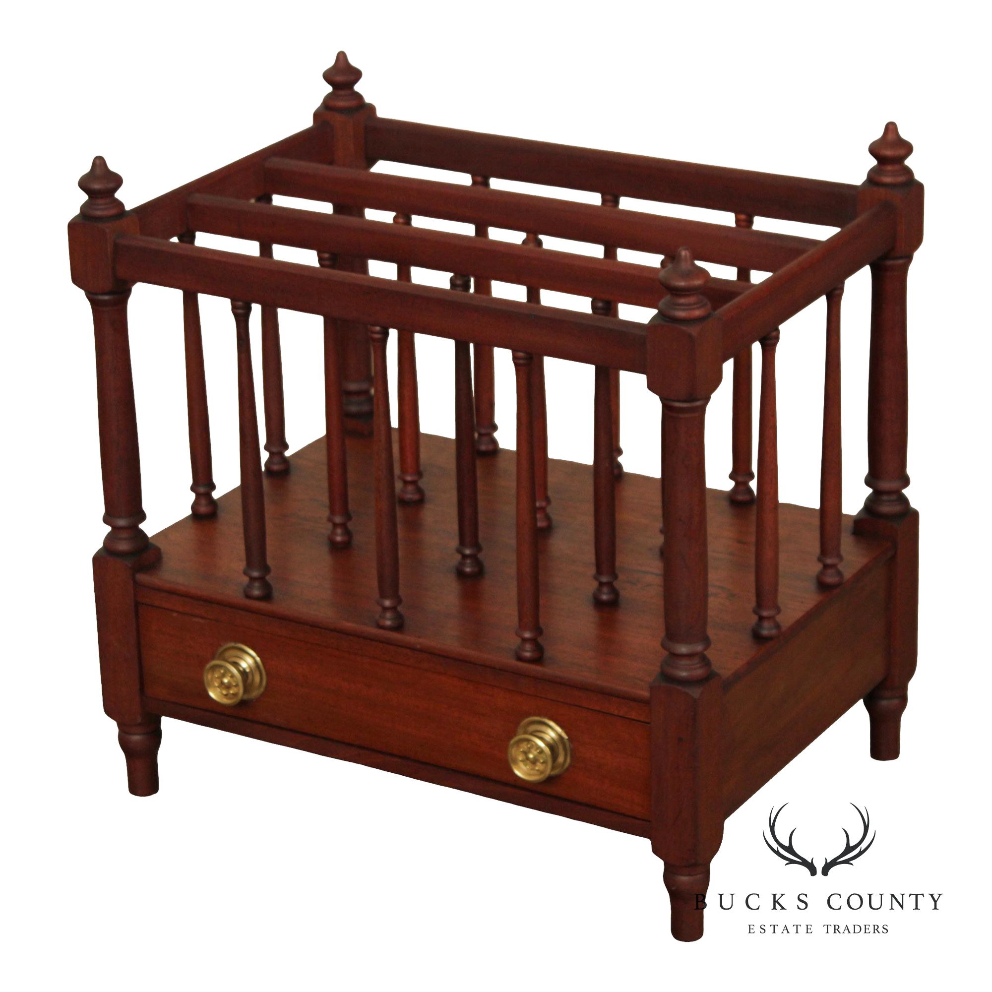 Antique Georgian Style Mahogany Canterbury