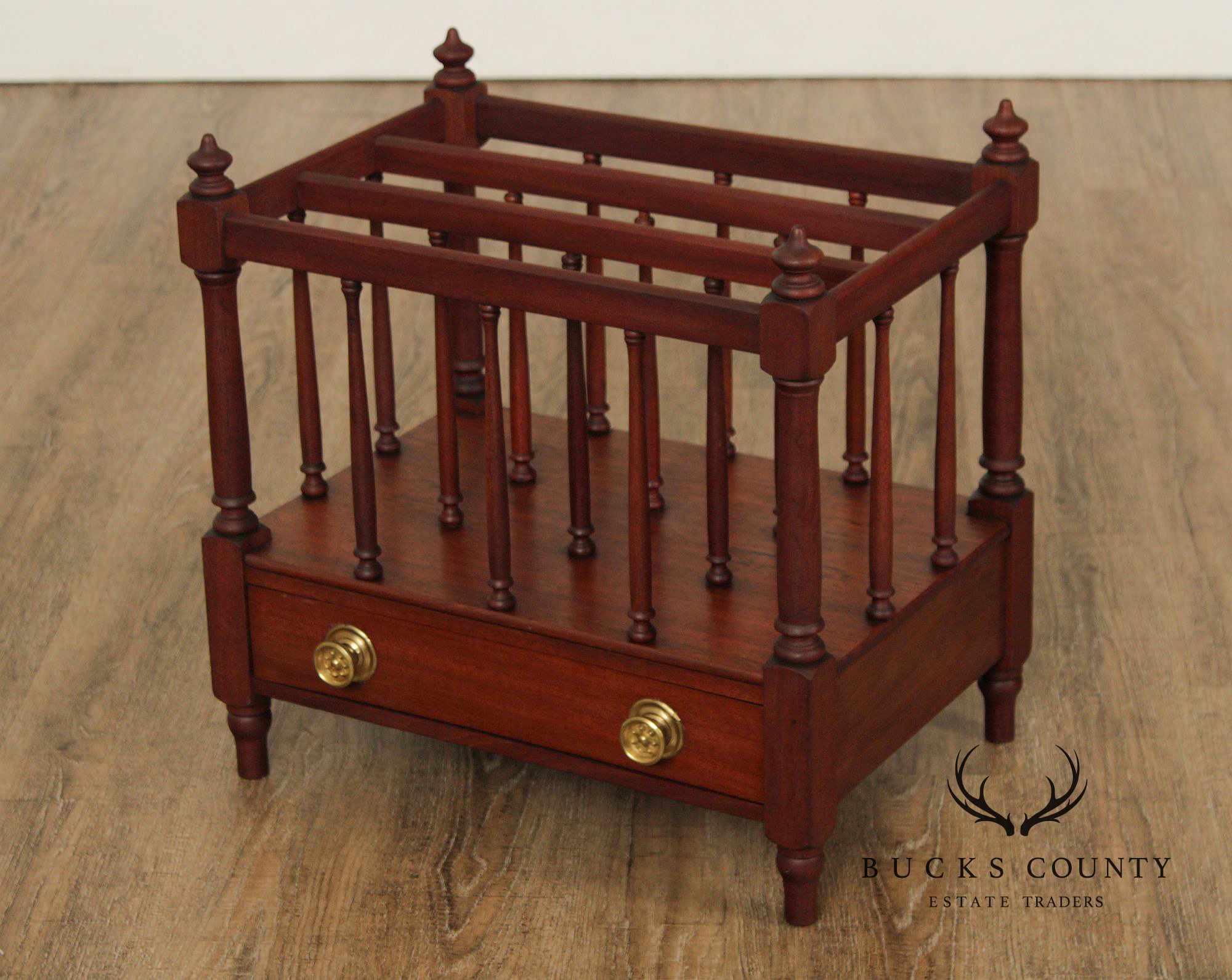 Antique Georgian Style Mahogany Canterbury