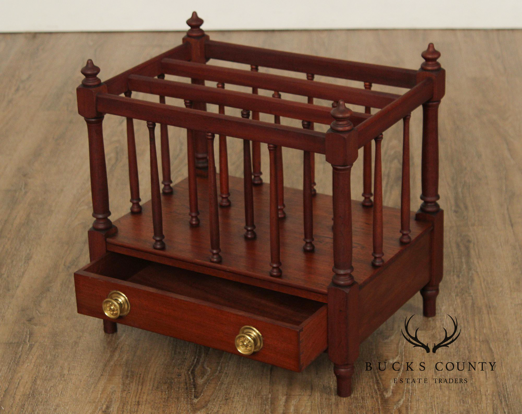 Antique Georgian Style Mahogany Canterbury
