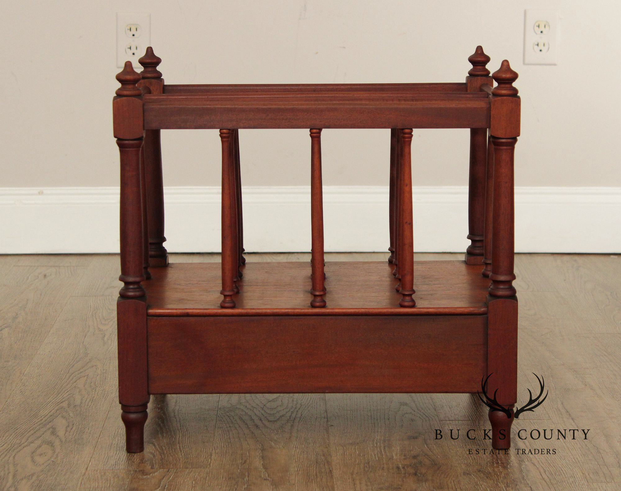 Antique Georgian Style Mahogany Canterbury