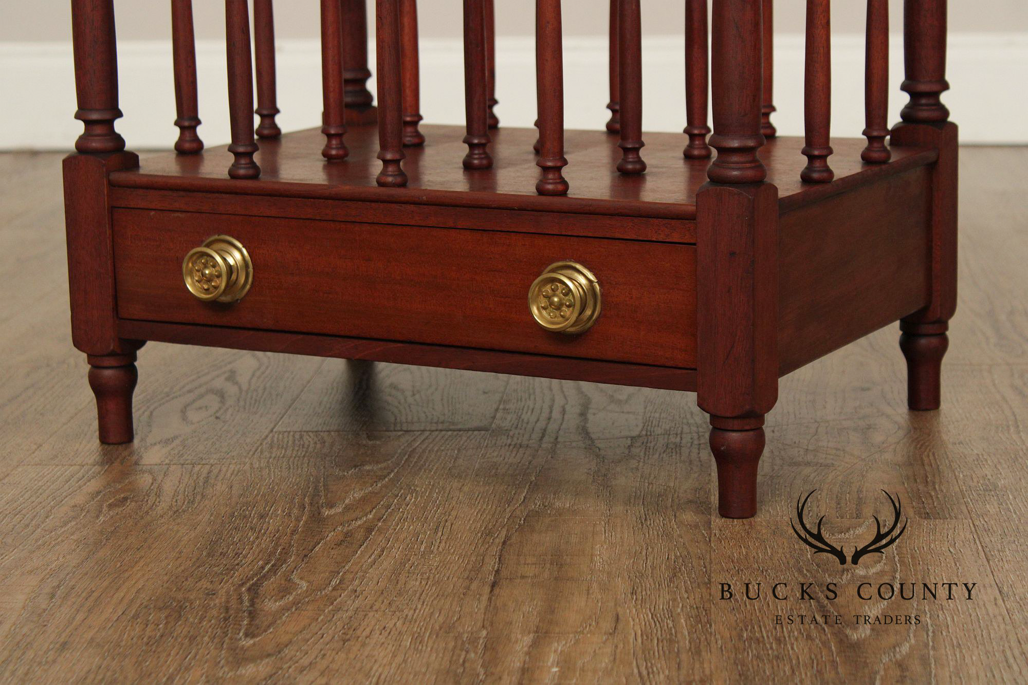 Antique Georgian Style Mahogany Canterbury
