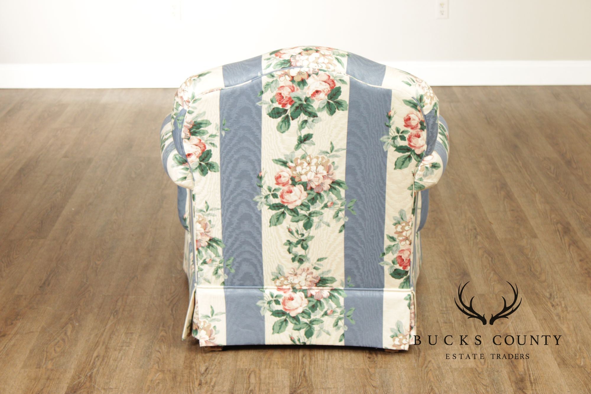 Pair Thomasville Traditional Upholstered Club Chairs