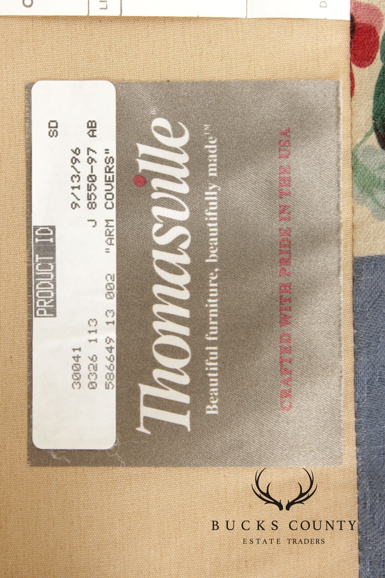 Pair Thomasville Traditional Upholstered Club Chairs