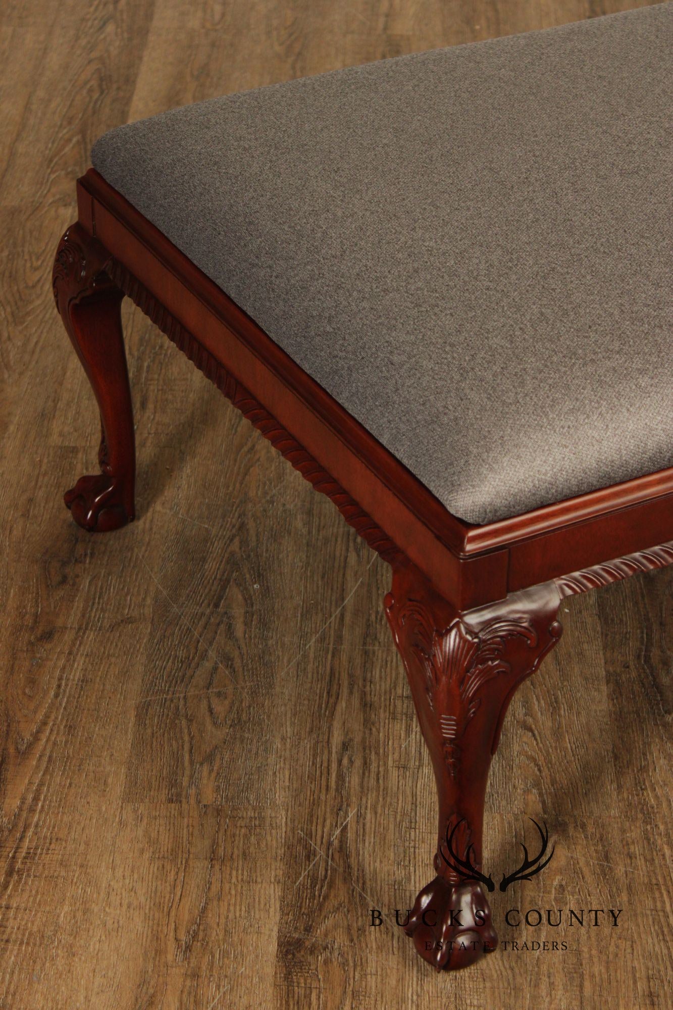 Baker Statley Homes Georgian Style Mahogany Bench