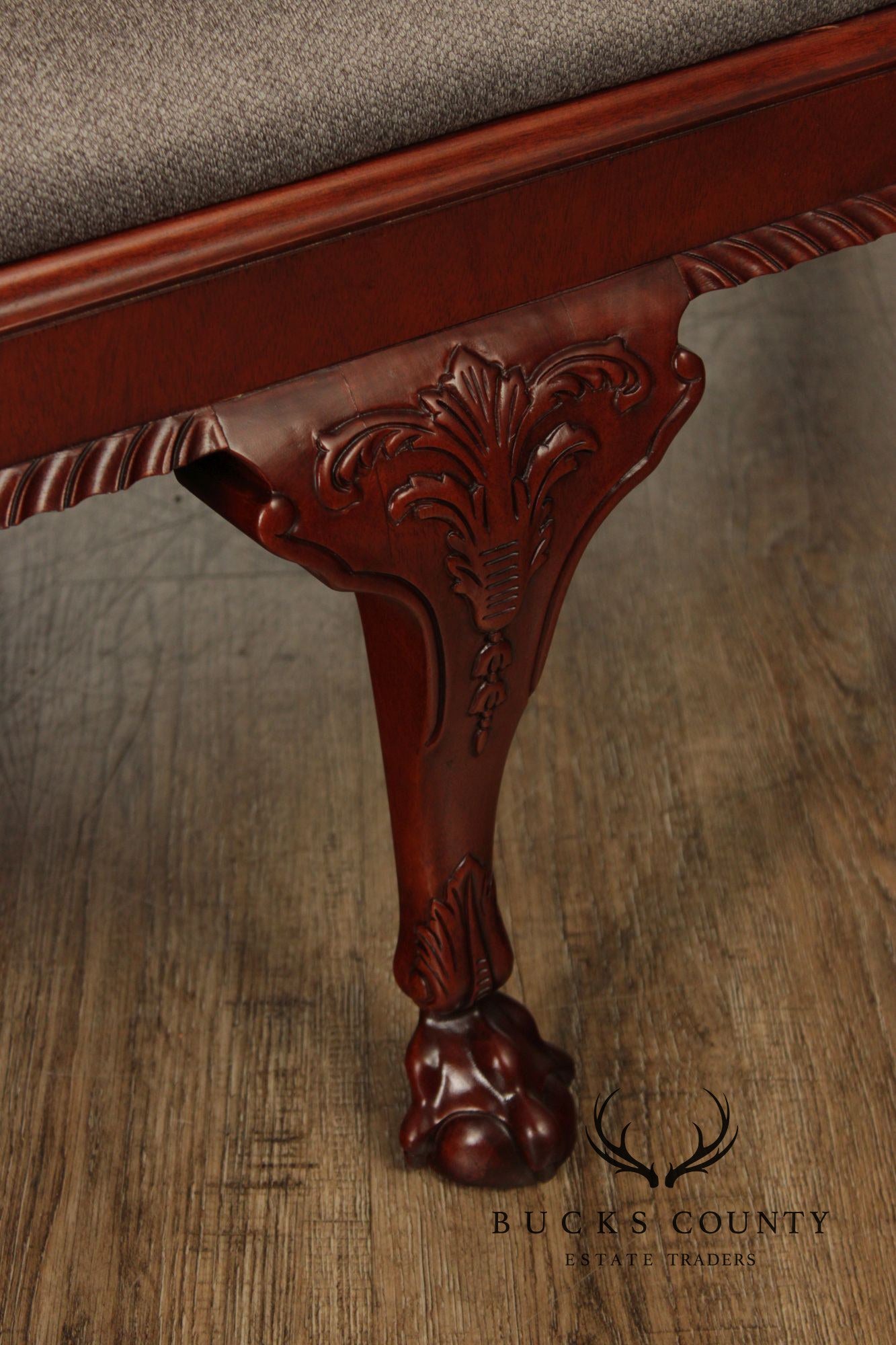 Baker Statley Homes Georgian Style Mahogany Bench
