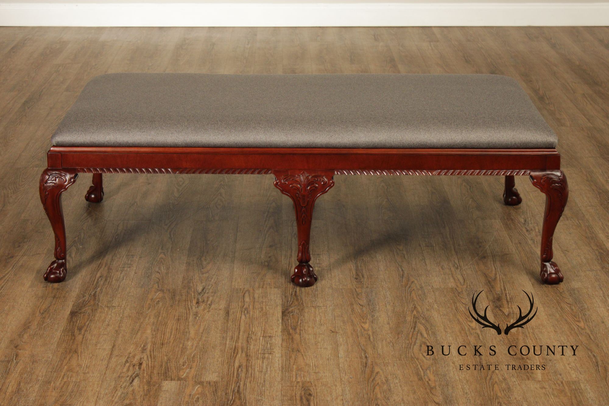 Baker Statley Homes Georgian Style Mahogany Bench