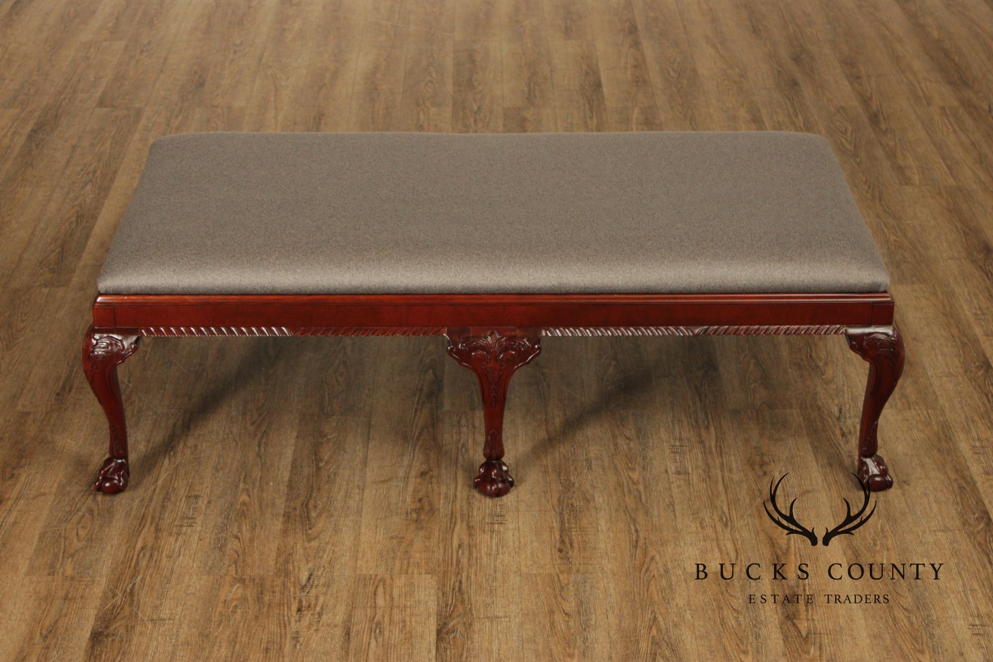 Baker Statley Homes Georgian Style Mahogany Bench