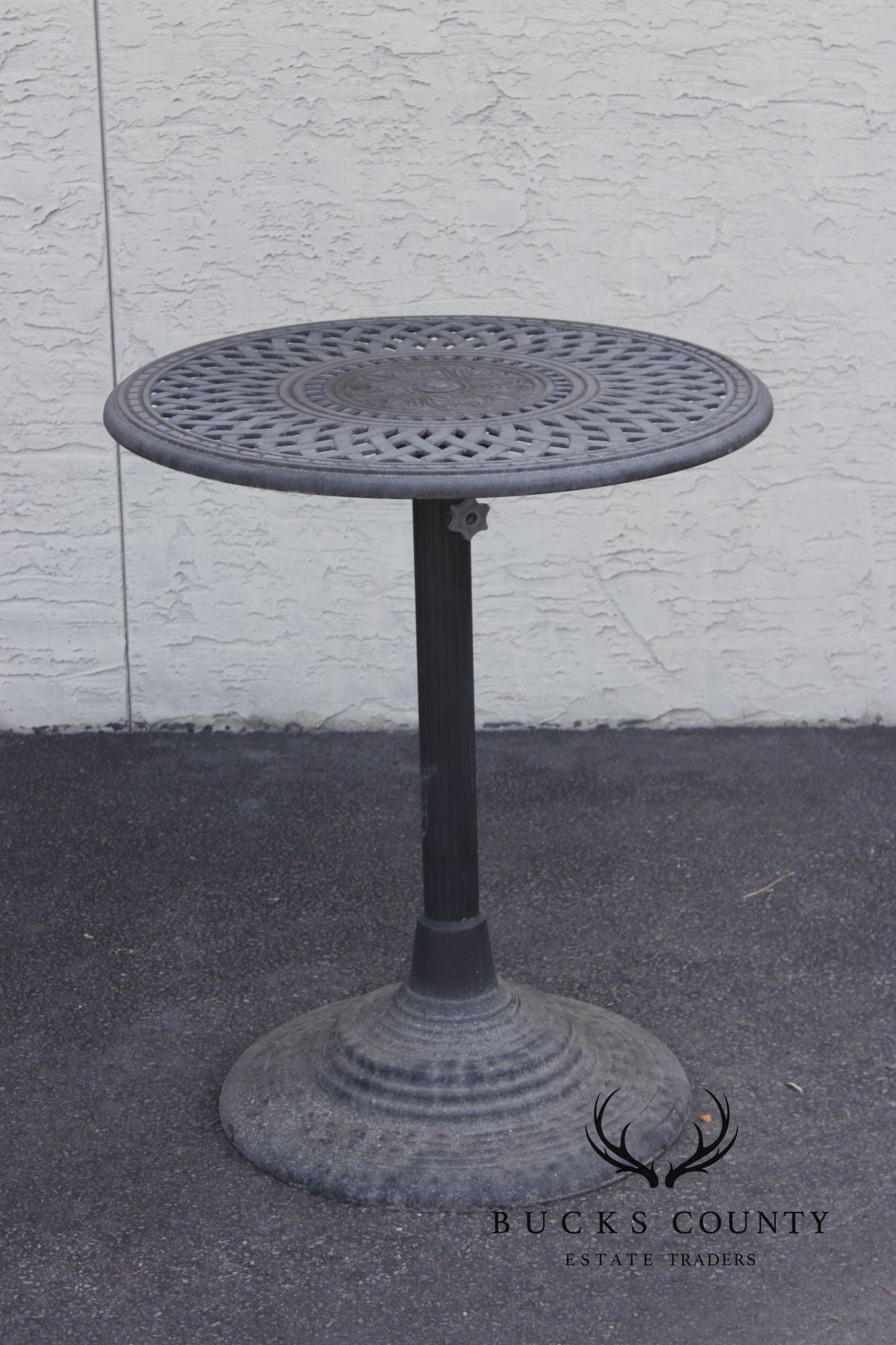 Outdoor Lifestyle Cast Aluminum Bar Height Patio Table And Four Swivel Armchairs