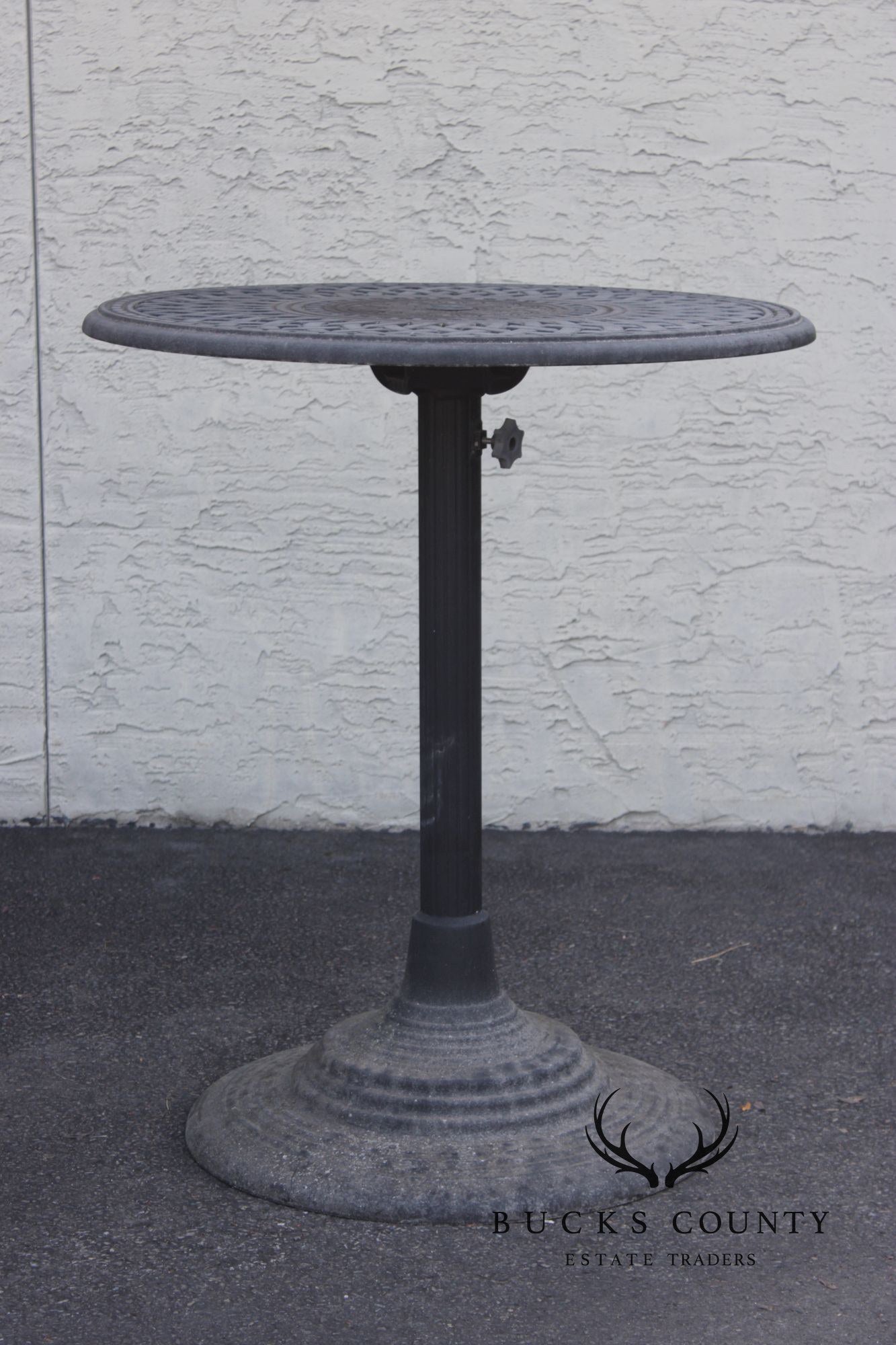 Outdoor Lifestyle Cast Aluminum Bar Height Patio Table And Four Swivel Armchairs