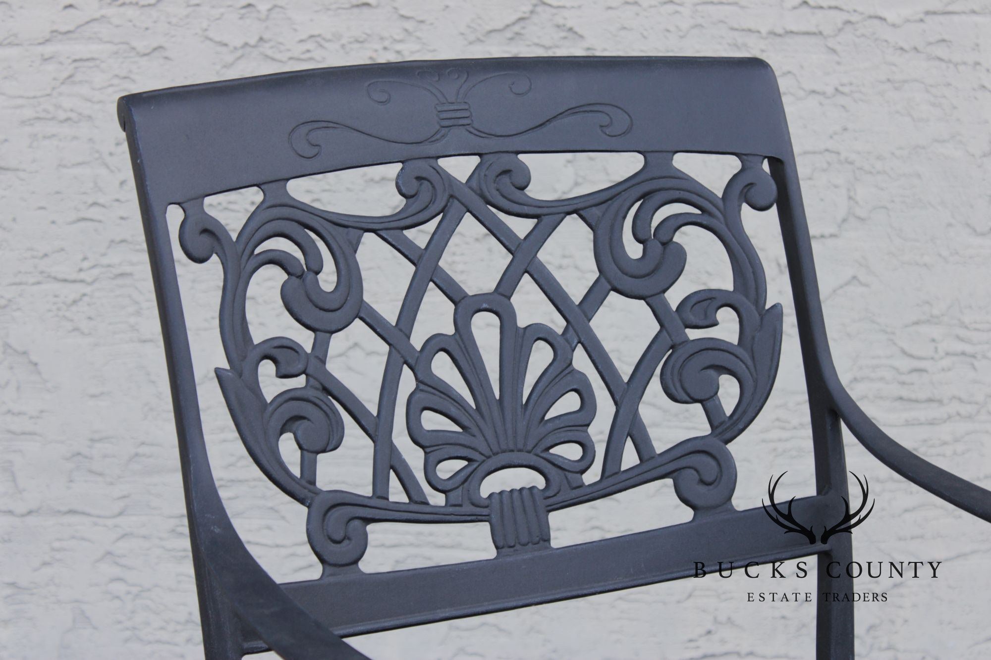 Outdoor Lifestyle Cast Aluminum Bar Height Patio Table And Four Swivel Armchairs