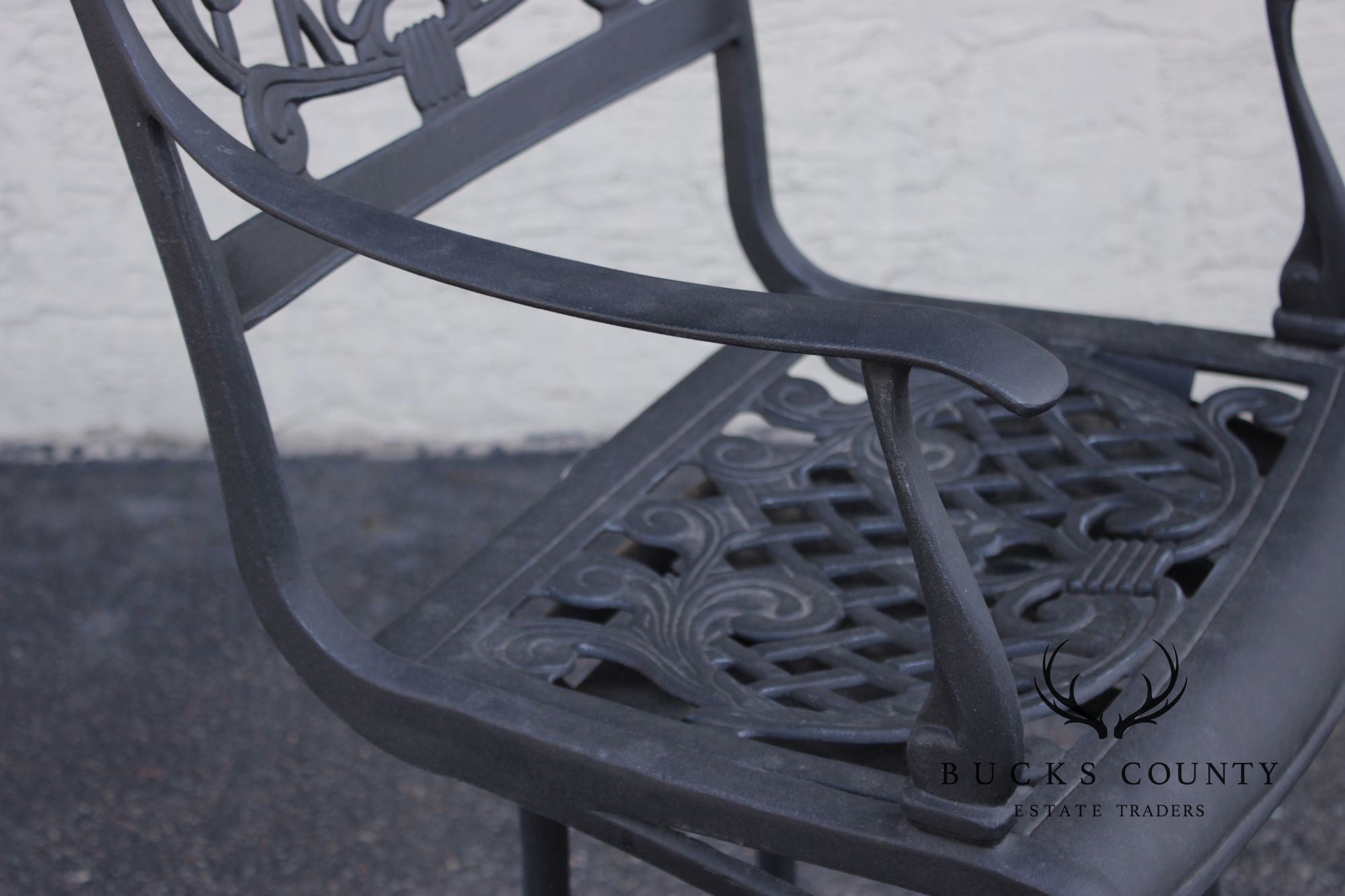 Outdoor Lifestyle Cast Aluminum Bar Height Patio Table And Four Swivel Armchairs