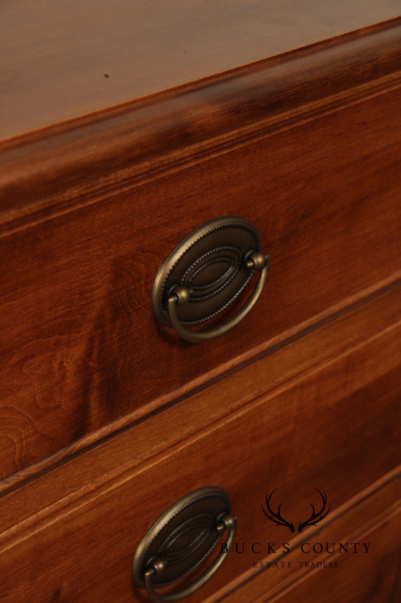 Crawford Furniture Pair Of Maple Three Drawer Nightstands