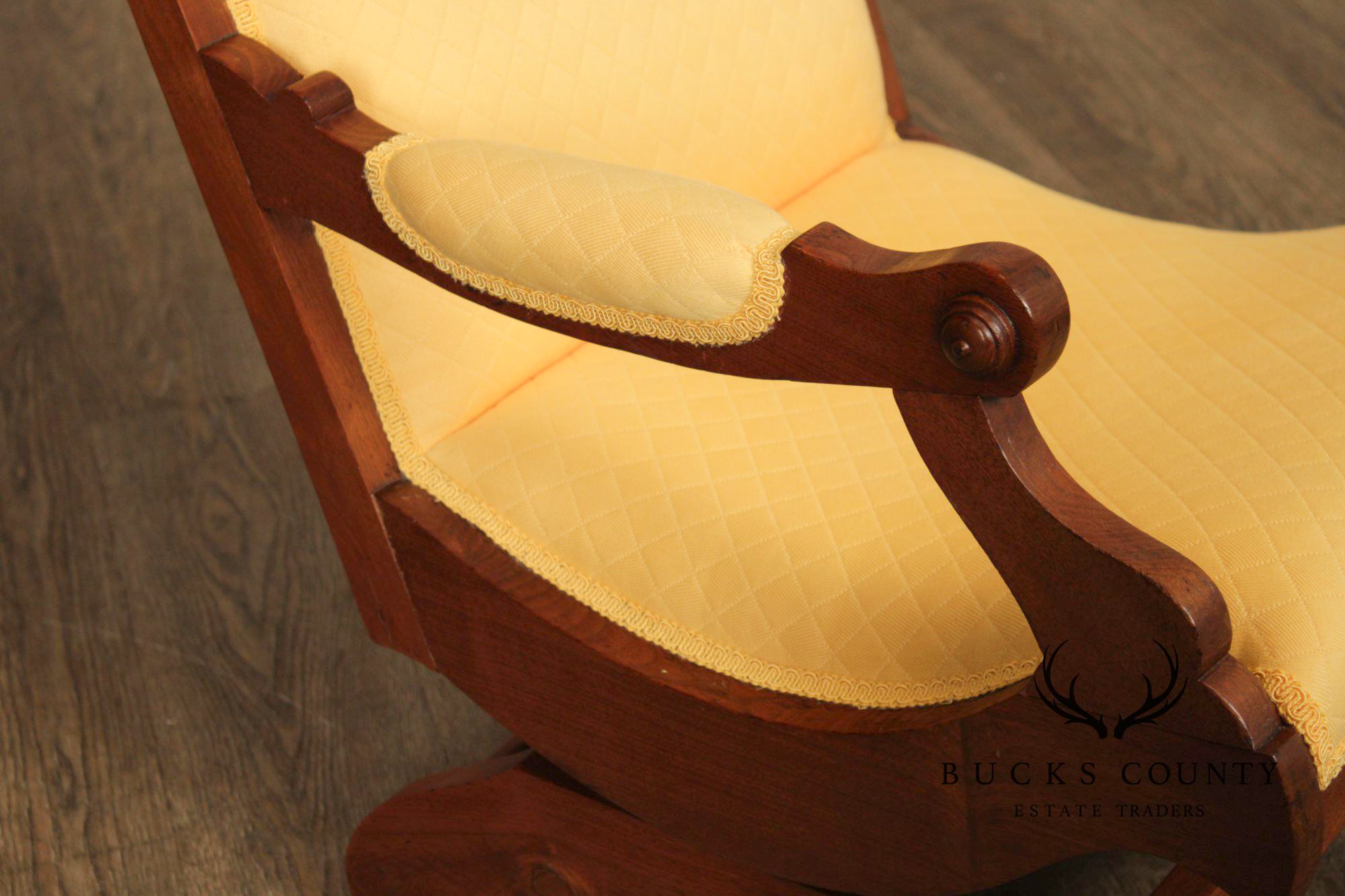 Antique Victorian Walnut Platform Rocker