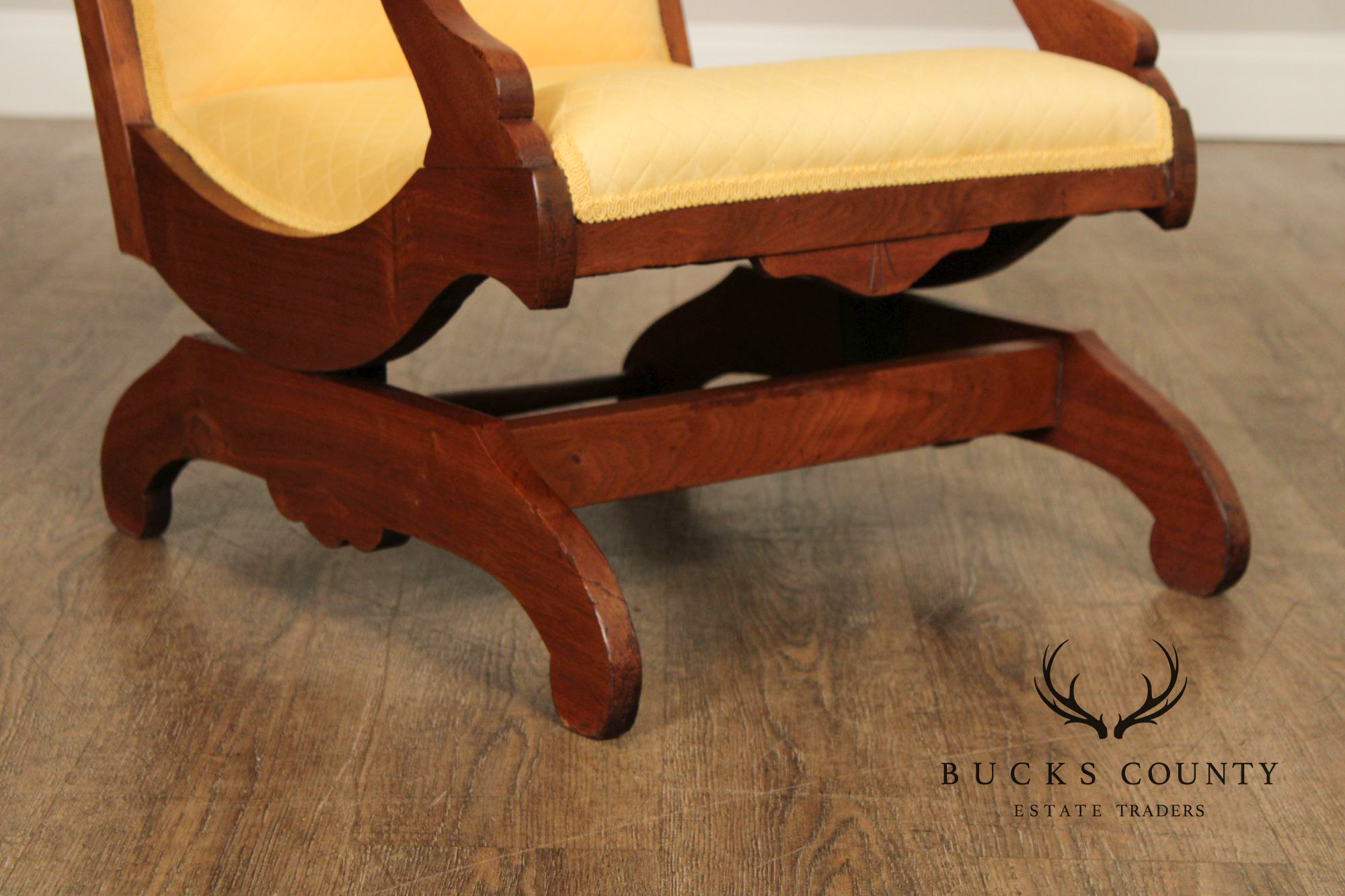 Antique Victorian Walnut Platform Rocker