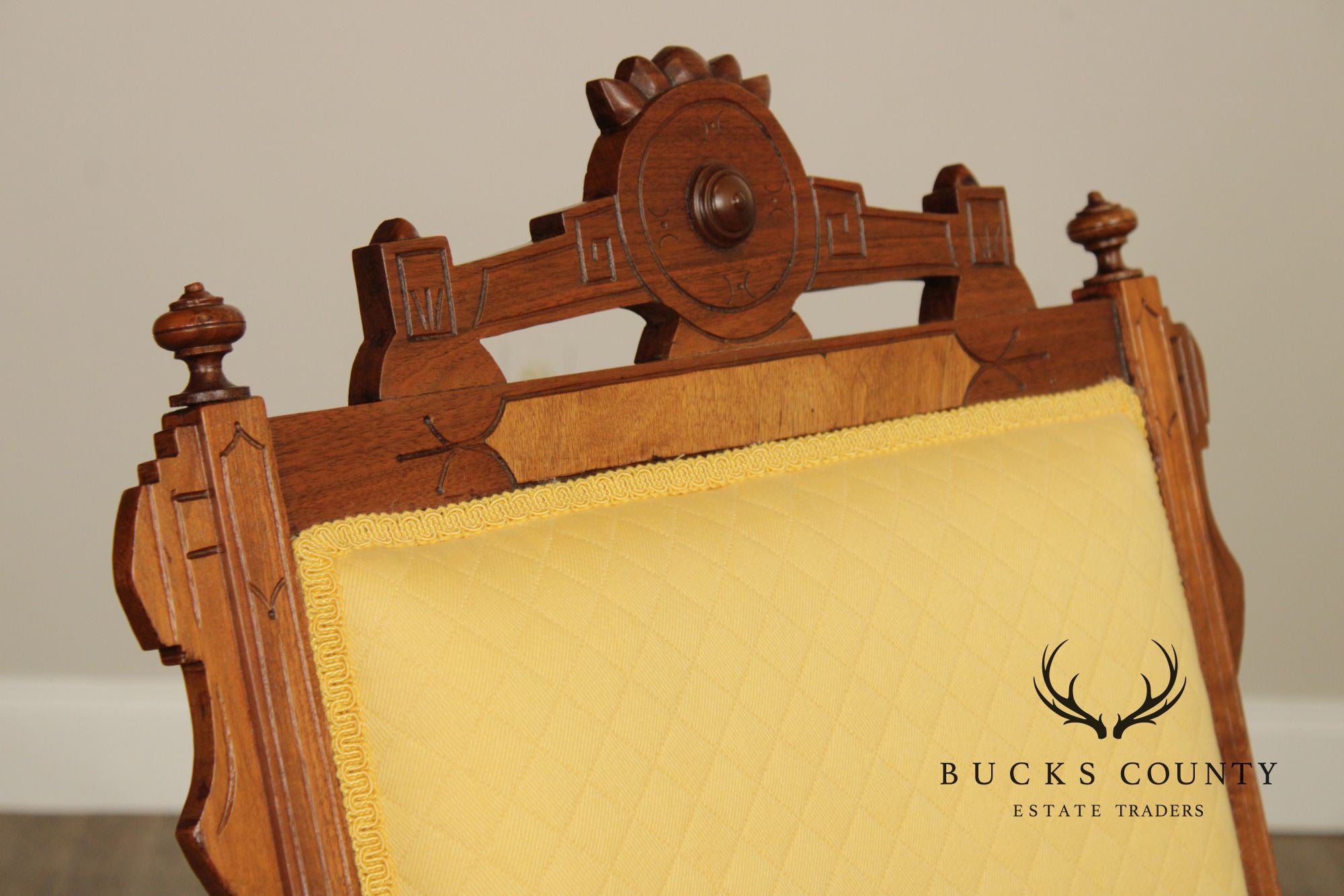 Antique Victorian Walnut Platform Rocker