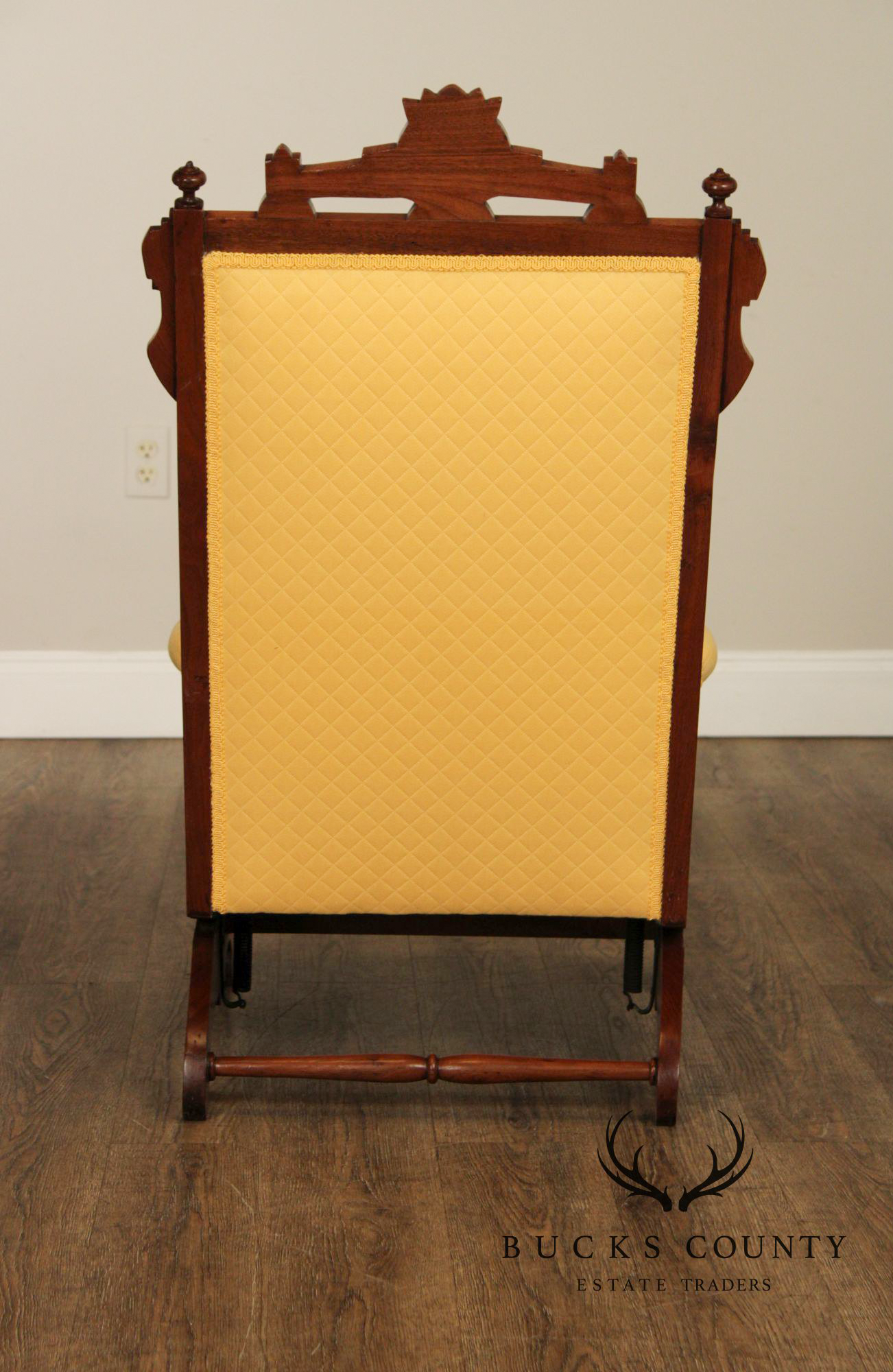 Antique Victorian Walnut Platform Rocker