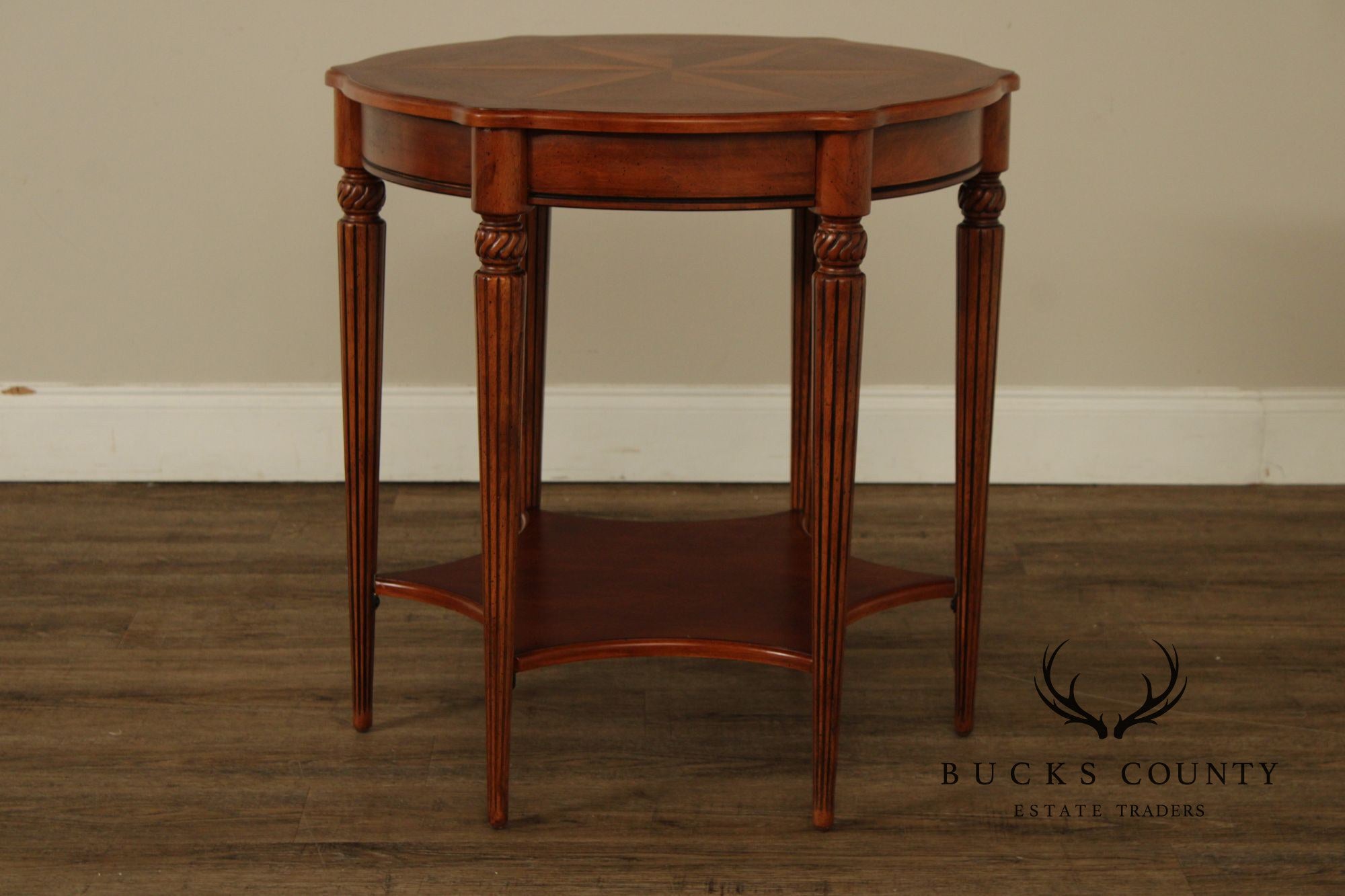 Butler 'Bainbridge' Inlaid Two-Tier Side Table