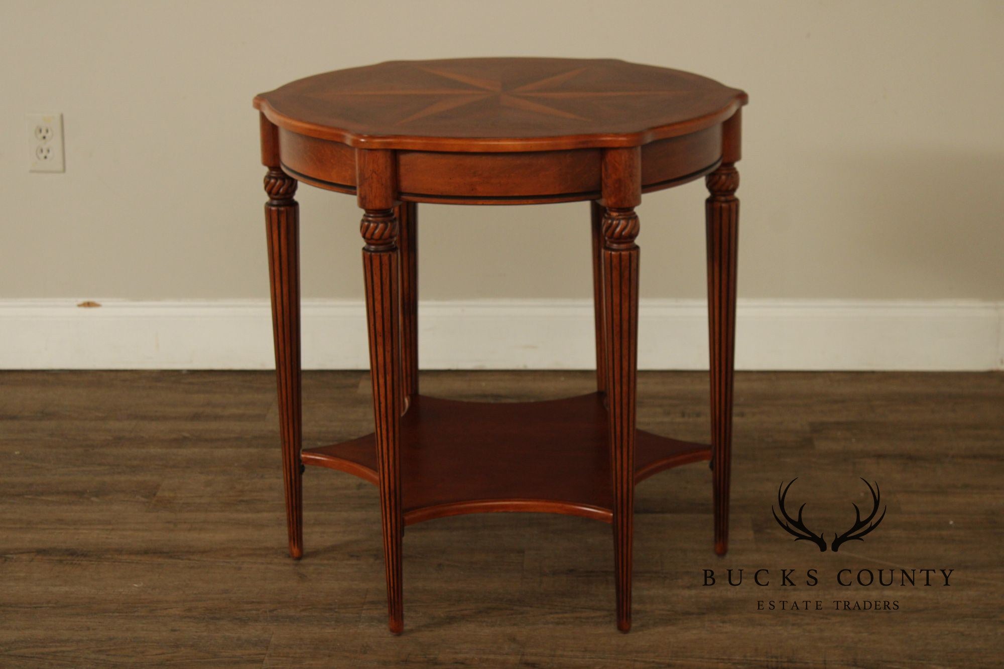 Butler 'Bainbridge' Inlaid Two-Tier Side Table