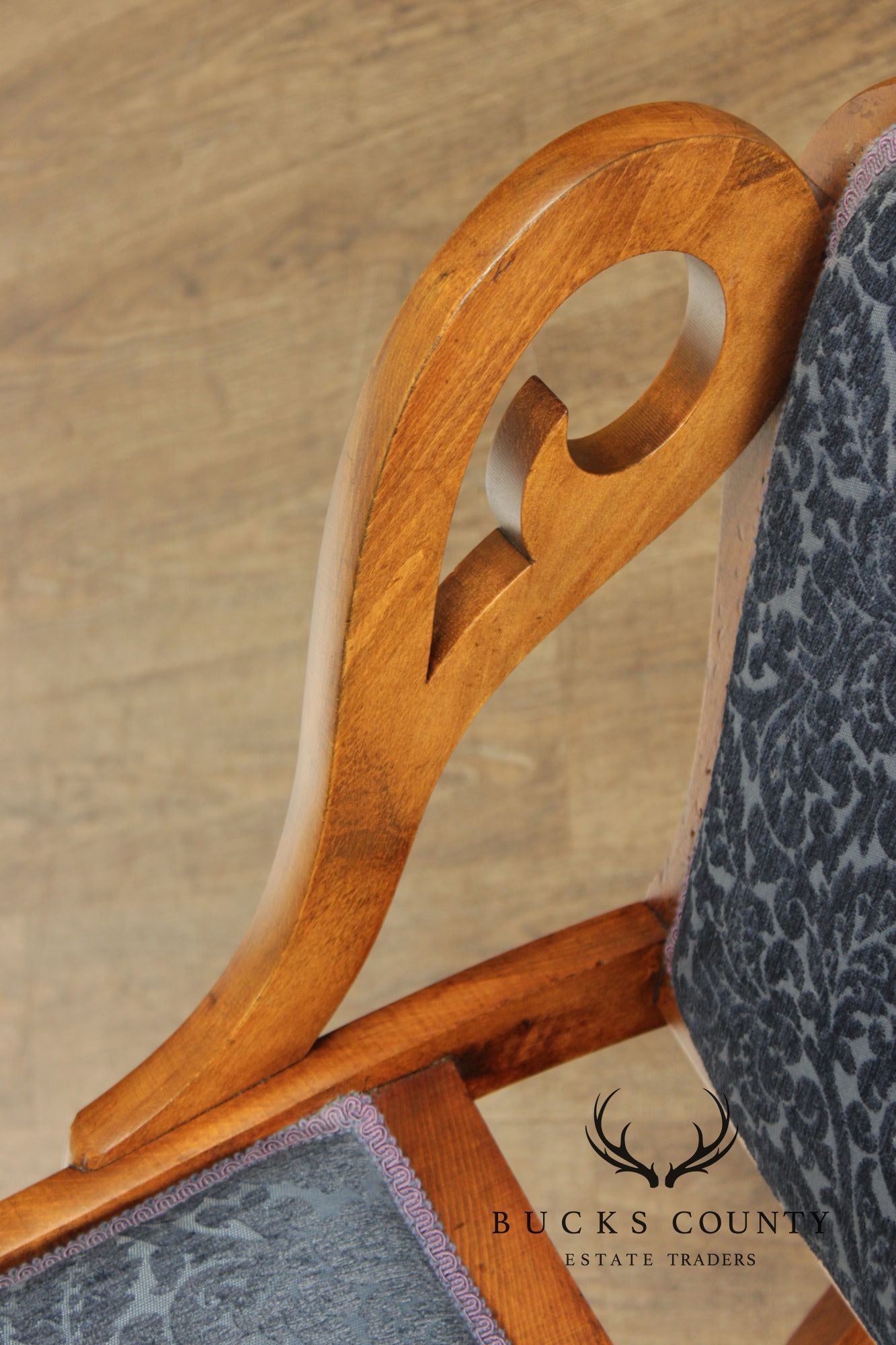 Antique Victorian Era Custom Upholstered Rocker