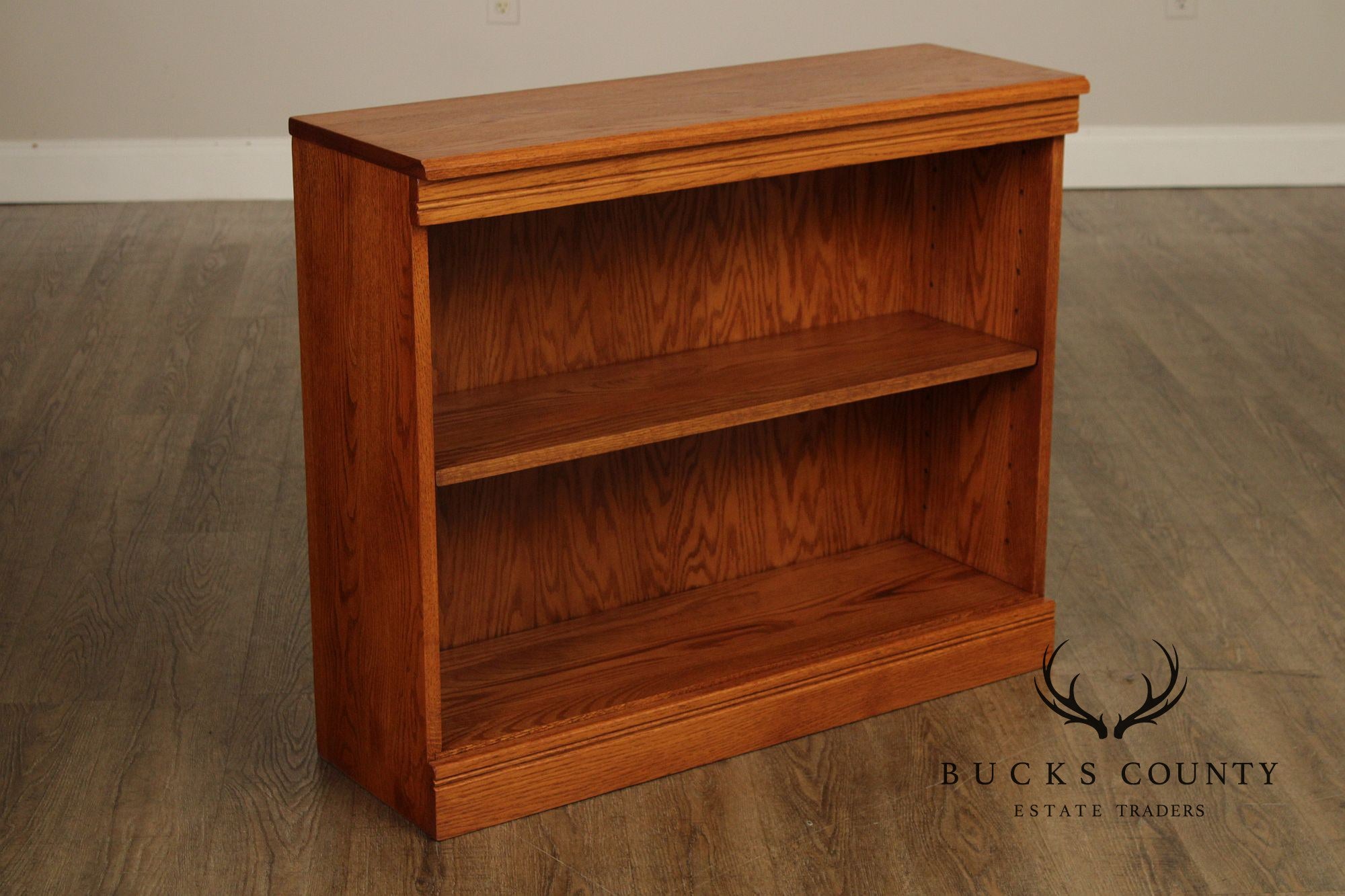 Woxall Woodcraft Solid Oak Pair Of Low Open Bookcases
