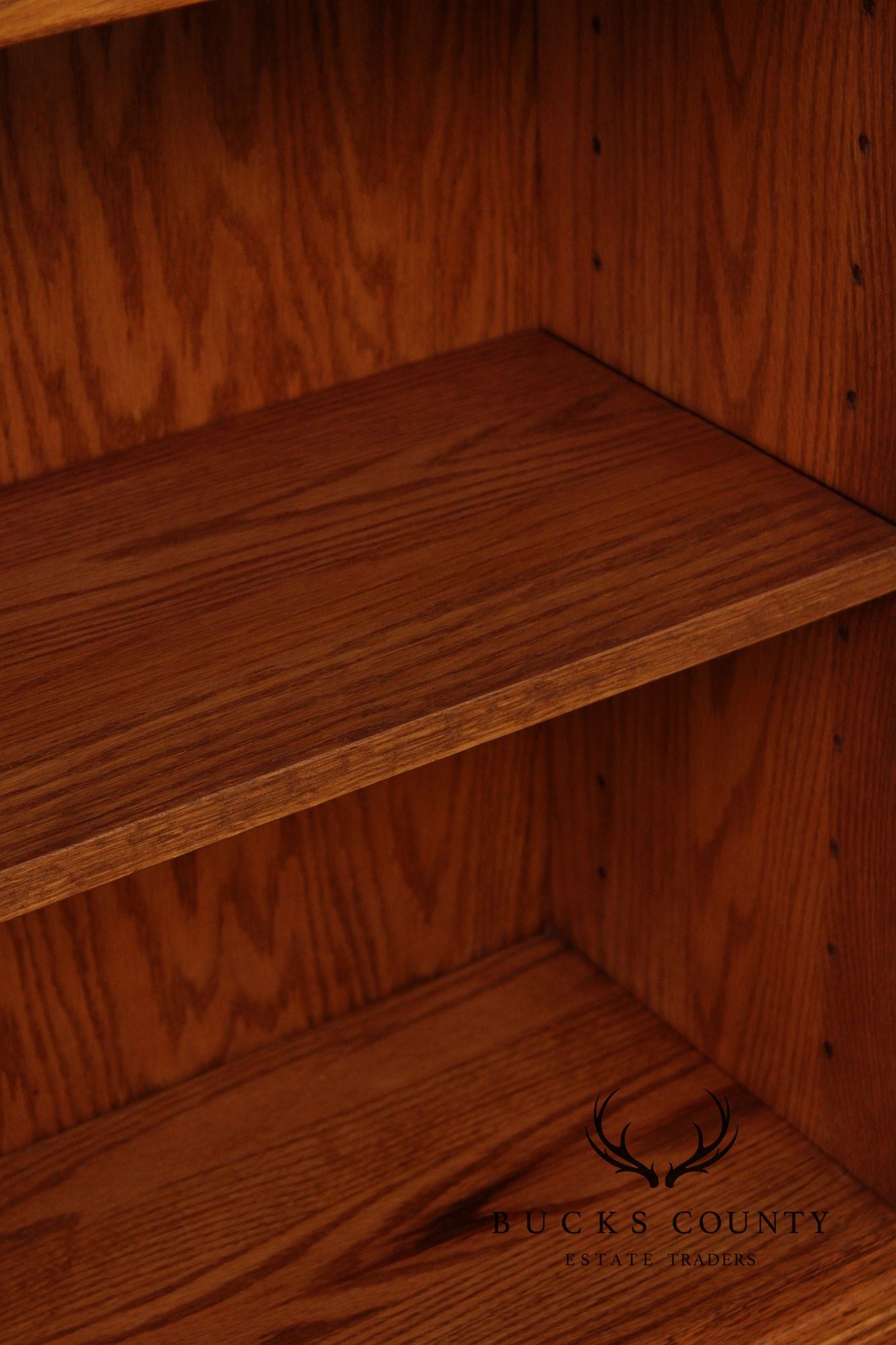 Woxall Woodcraft Solid Oak Pair Of Low Open Bookcases