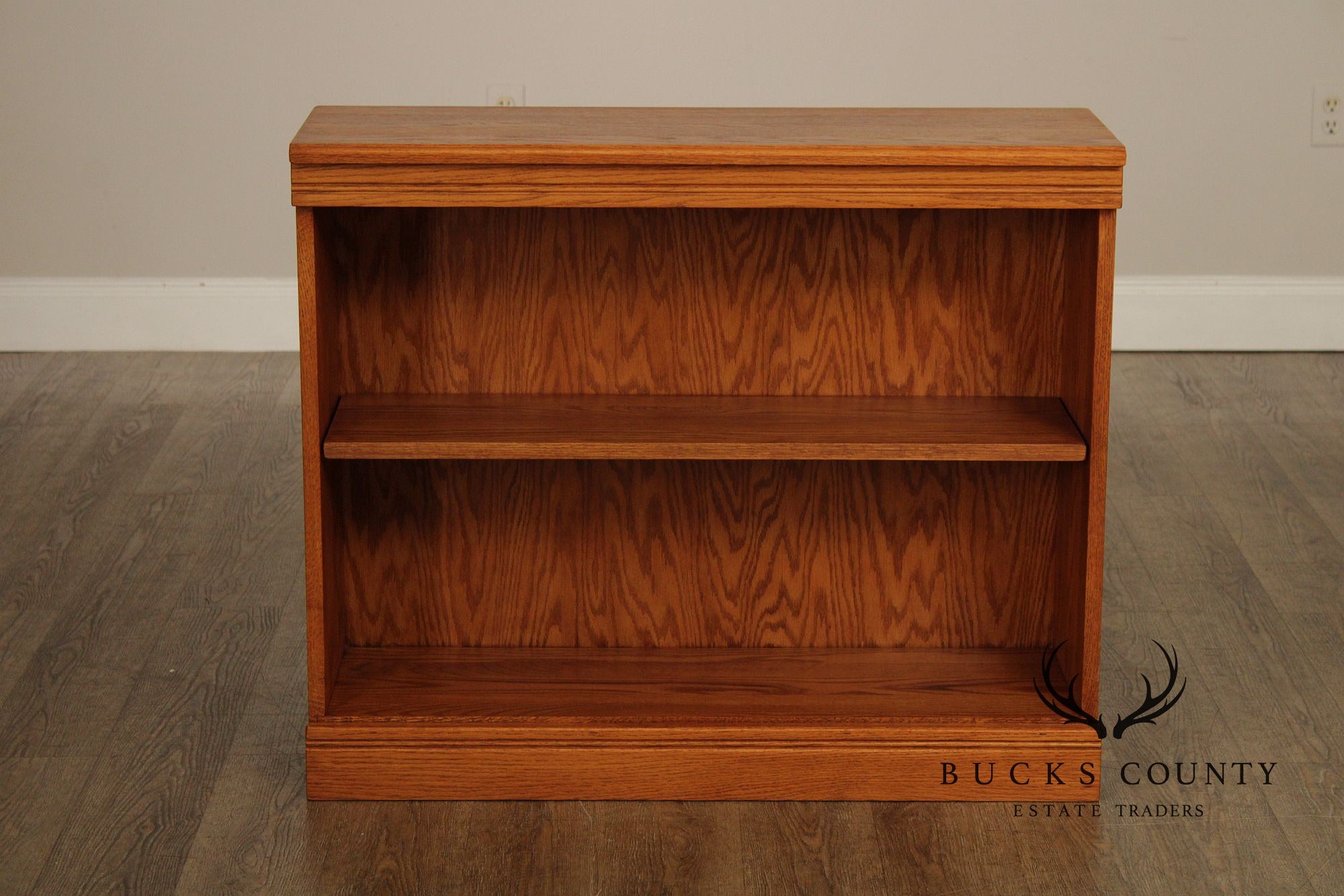 Woxall Woodcraft Solid Oak Pair Of Low Open Bookcases