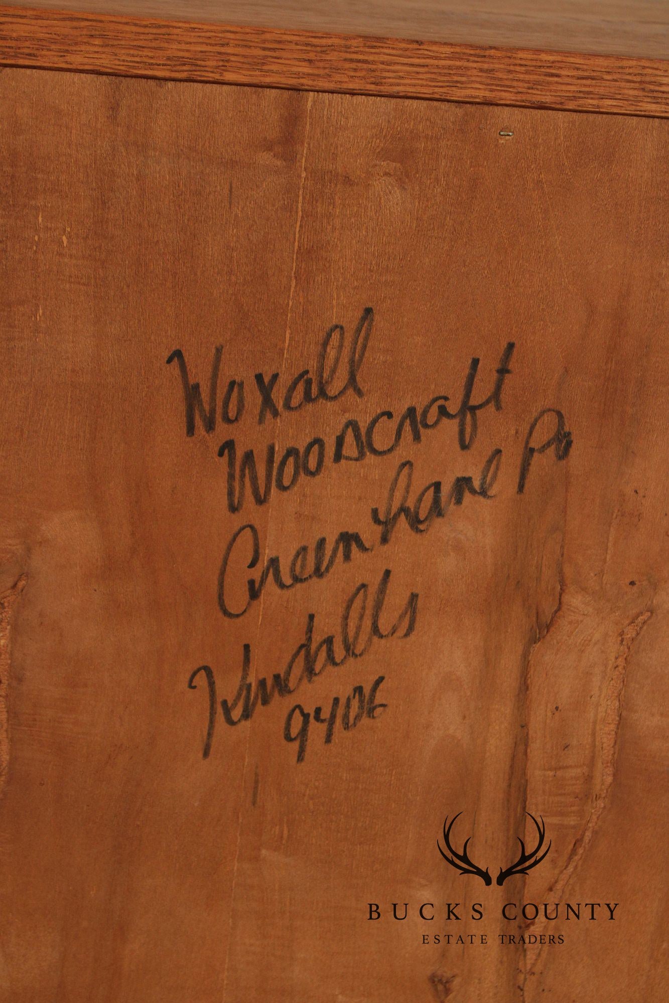 Woxall Woodcraft Solid Oak Pair Of Low Open Bookcases