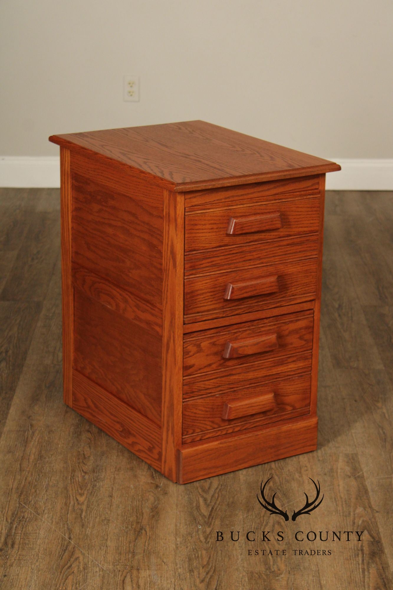 Pair Of Seely Furniture Traditional Style Oak File Cabinets