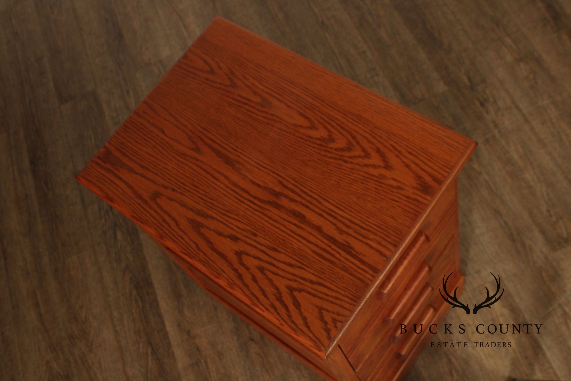 Pair Of Seely Furniture Traditional Style Oak File Cabinets