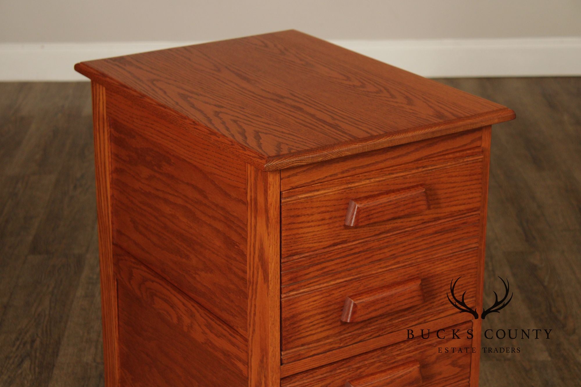 Pair Of Seely Furniture Traditional Style Oak File Cabinets