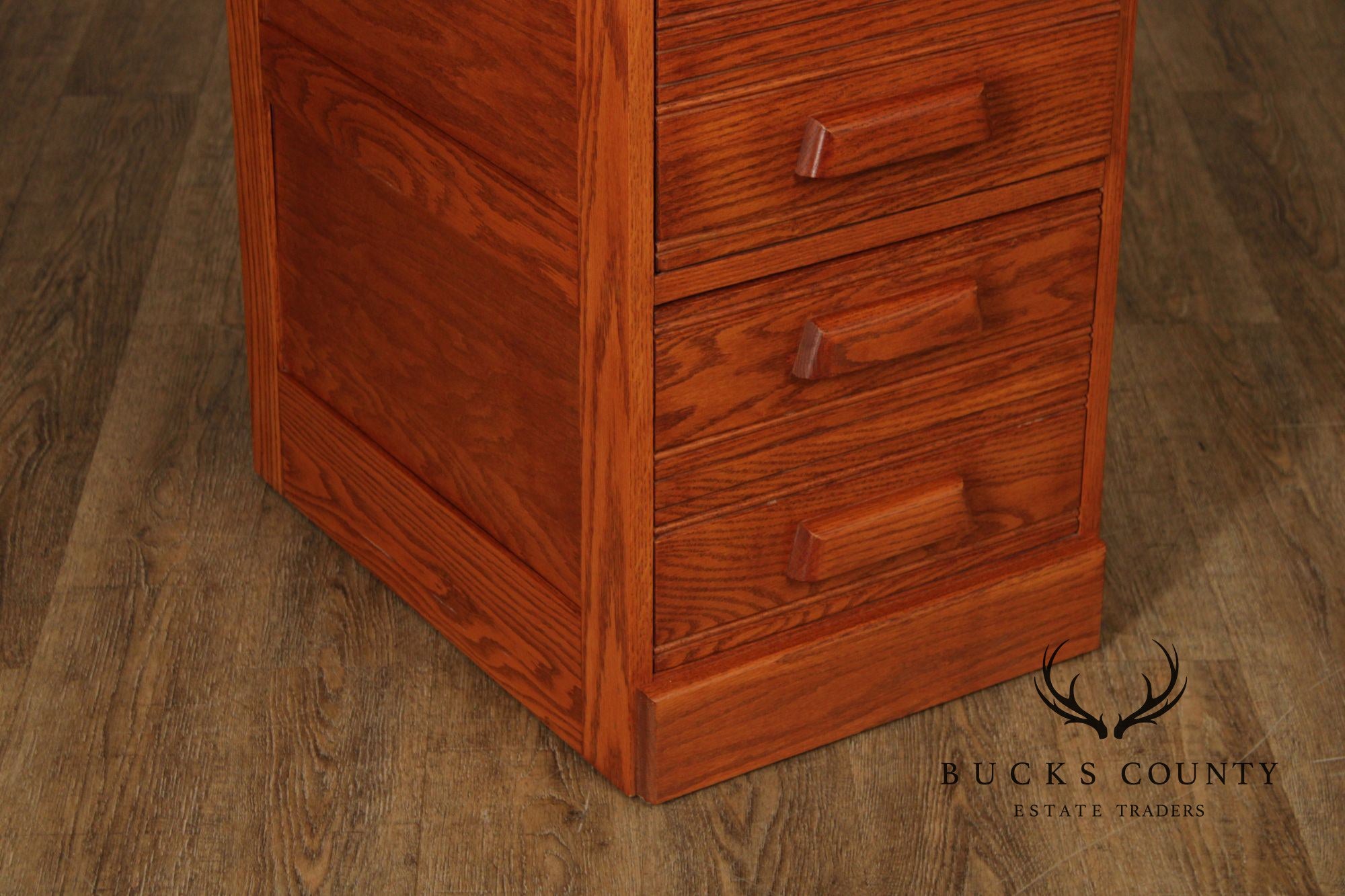 Pair Of Seely Furniture Traditional Style Oak File Cabinets