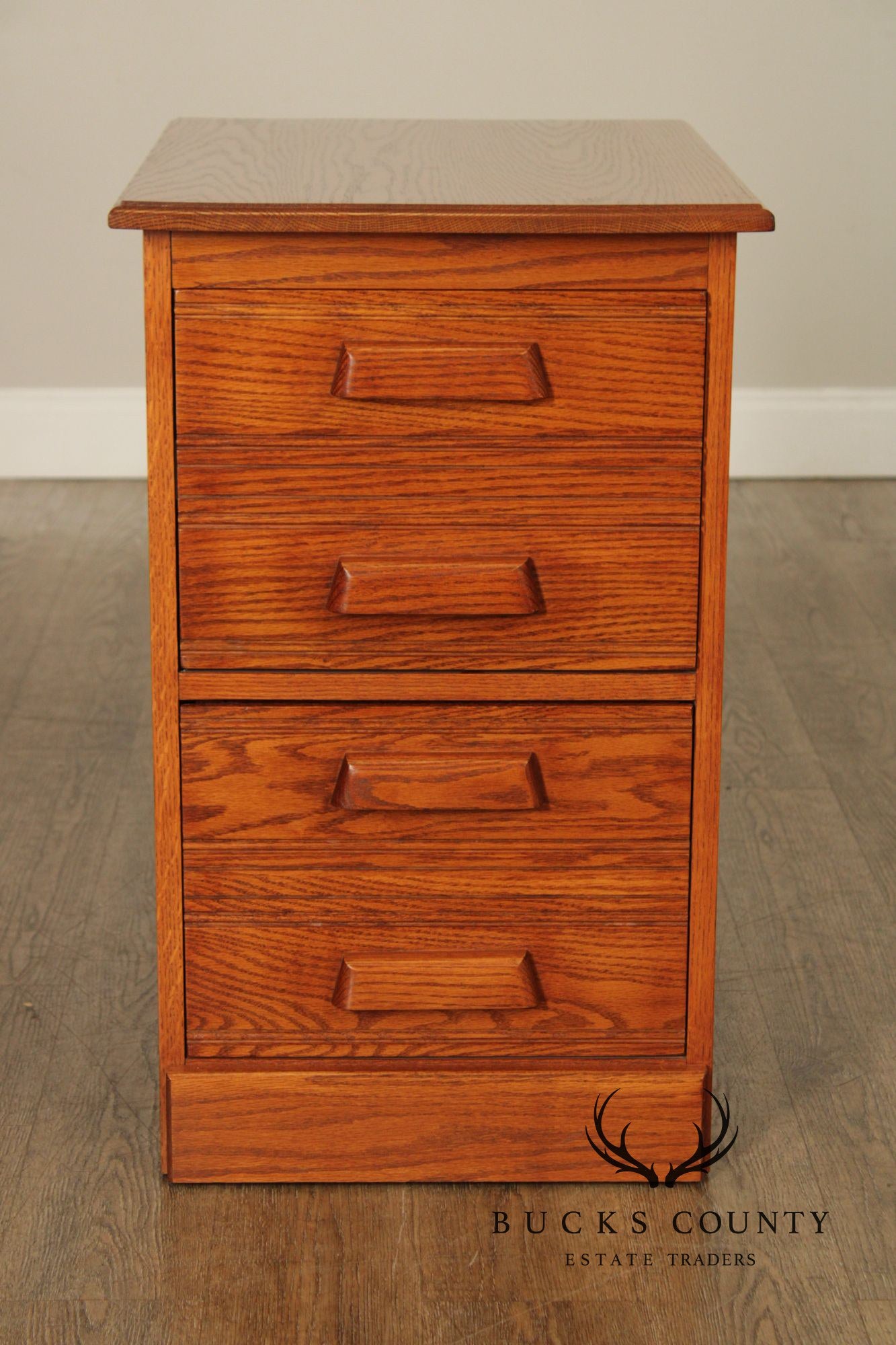 Pair Of Seely Furniture Traditional Style Oak File Cabinets