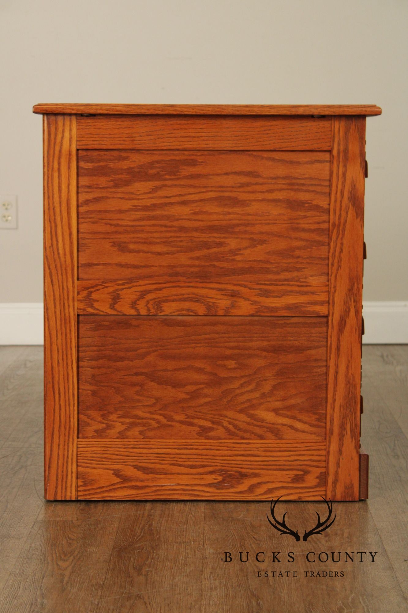 Pair Of Seely Furniture Traditional Style Oak File Cabinets