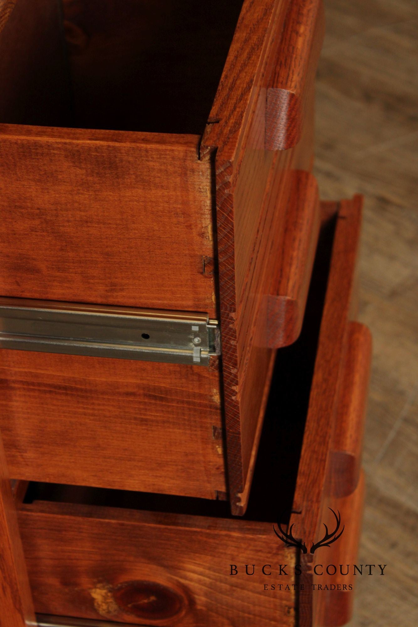 Pair Of Seely Furniture Traditional Style Oak File Cabinets