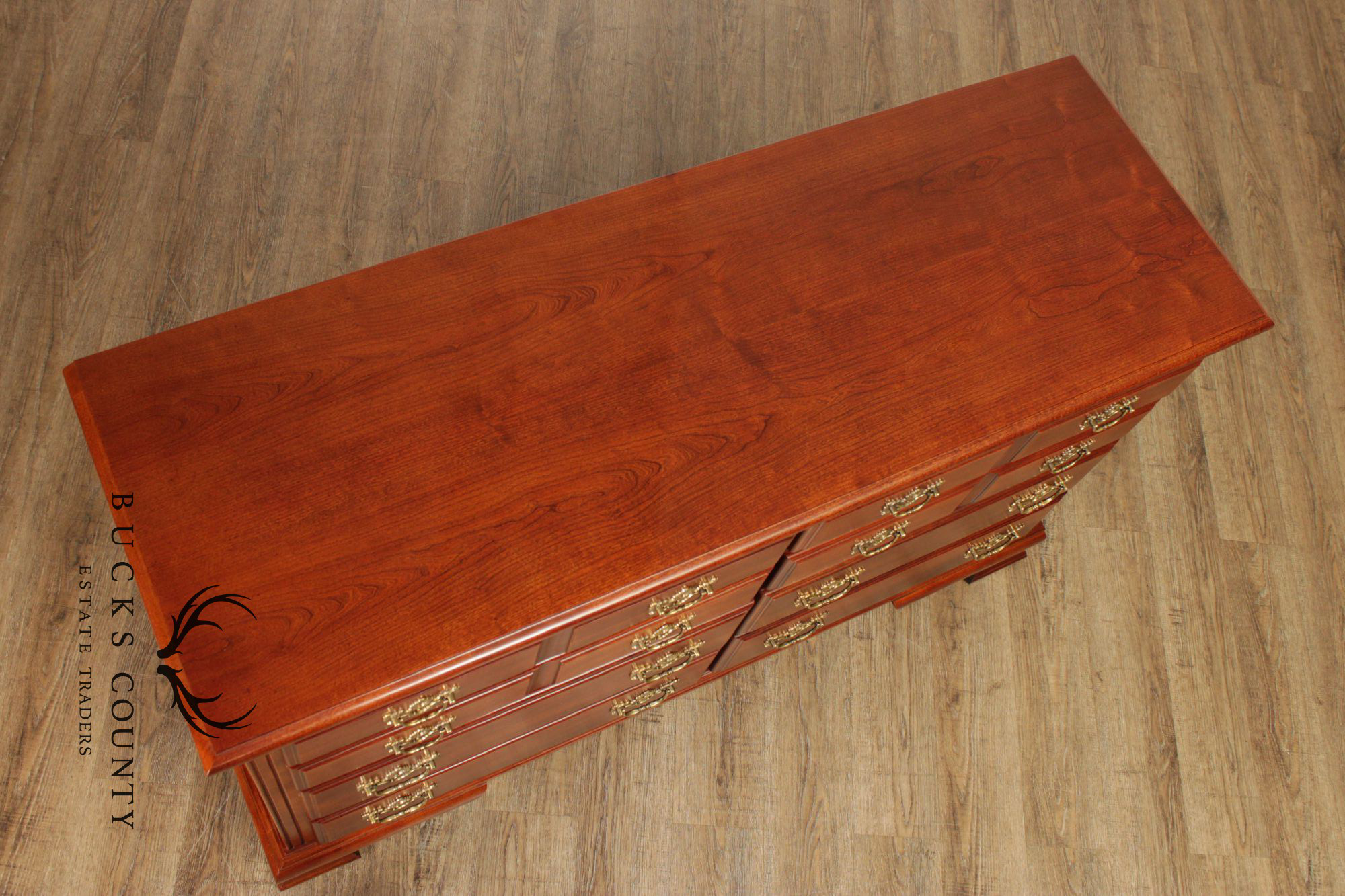 American Drew Chippendale Style Cherry Long Dresser