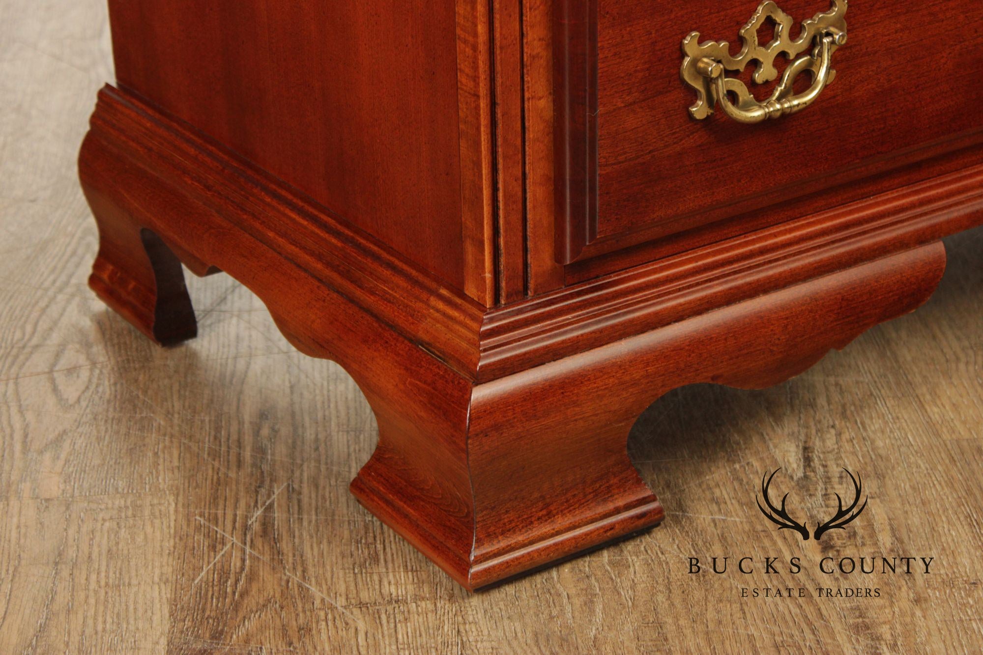 American Drew Chippendale Style Cherry Long Dresser