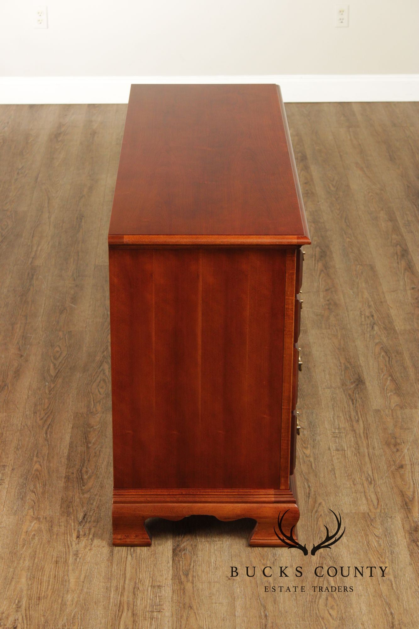 American Drew Chippendale Style Cherry Long Dresser