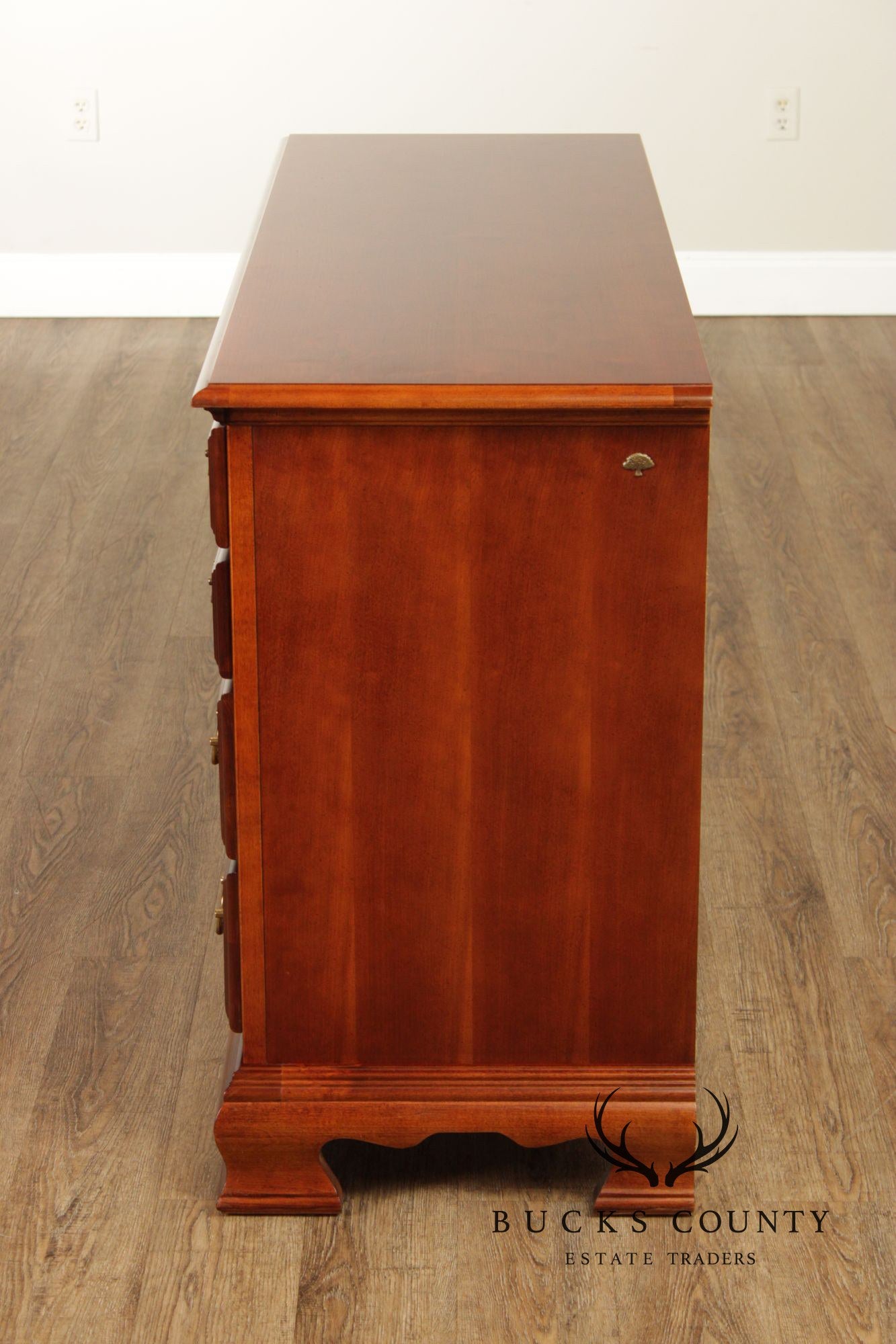 American Drew Chippendale Style Cherry Long Dresser
