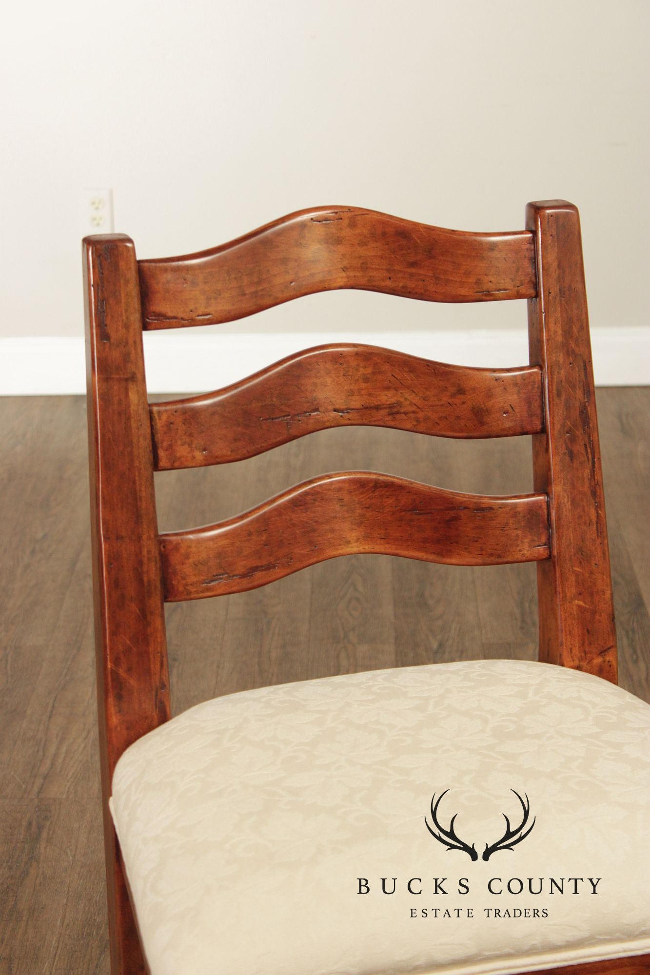 Bausman French Country Style Set of Four Bar Stools