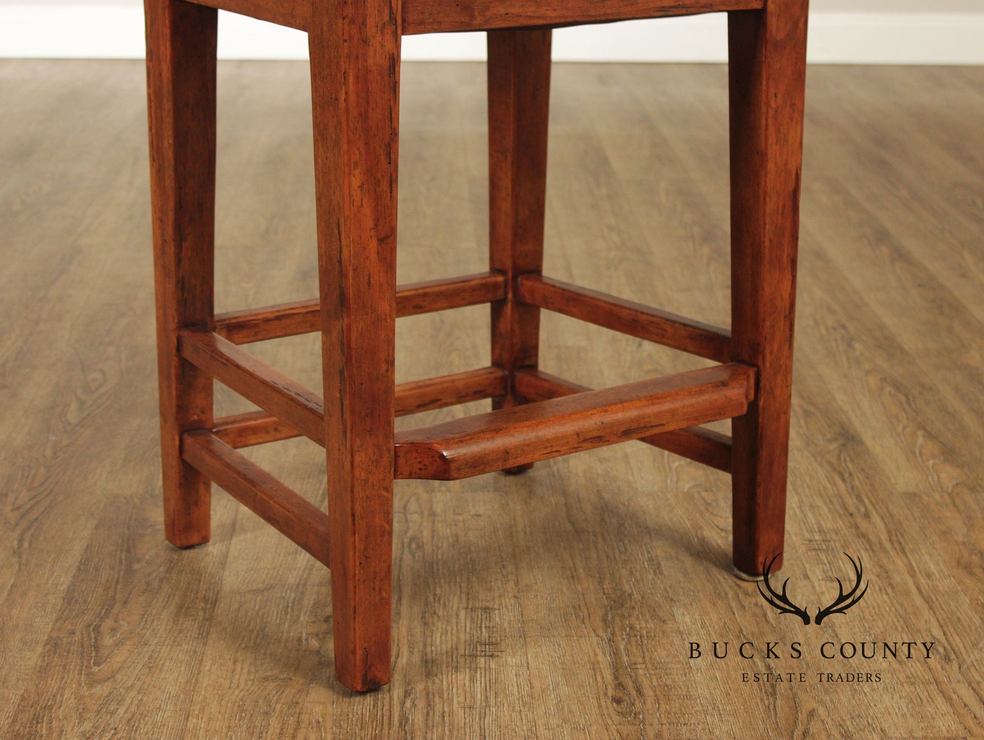 Bausman French Country Style Set of Four Bar Stools
