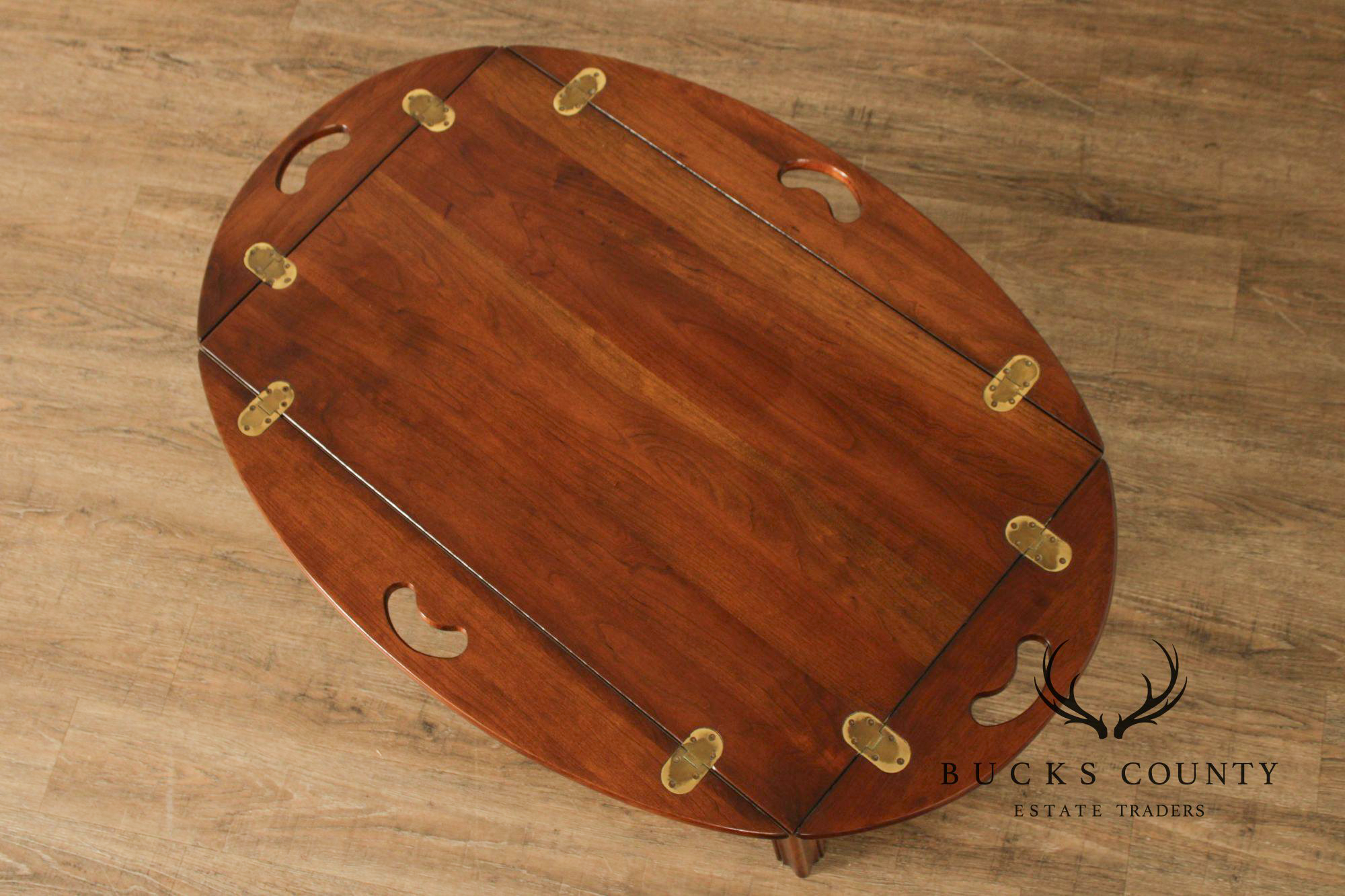 Chippendale Style Cherry Butler's Tray Table
